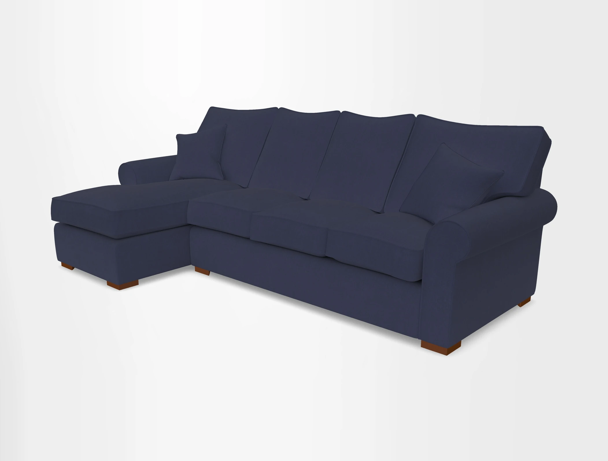 Upperton Chaise LHF in Two Tone Plain Biscuit - Loose cover option available