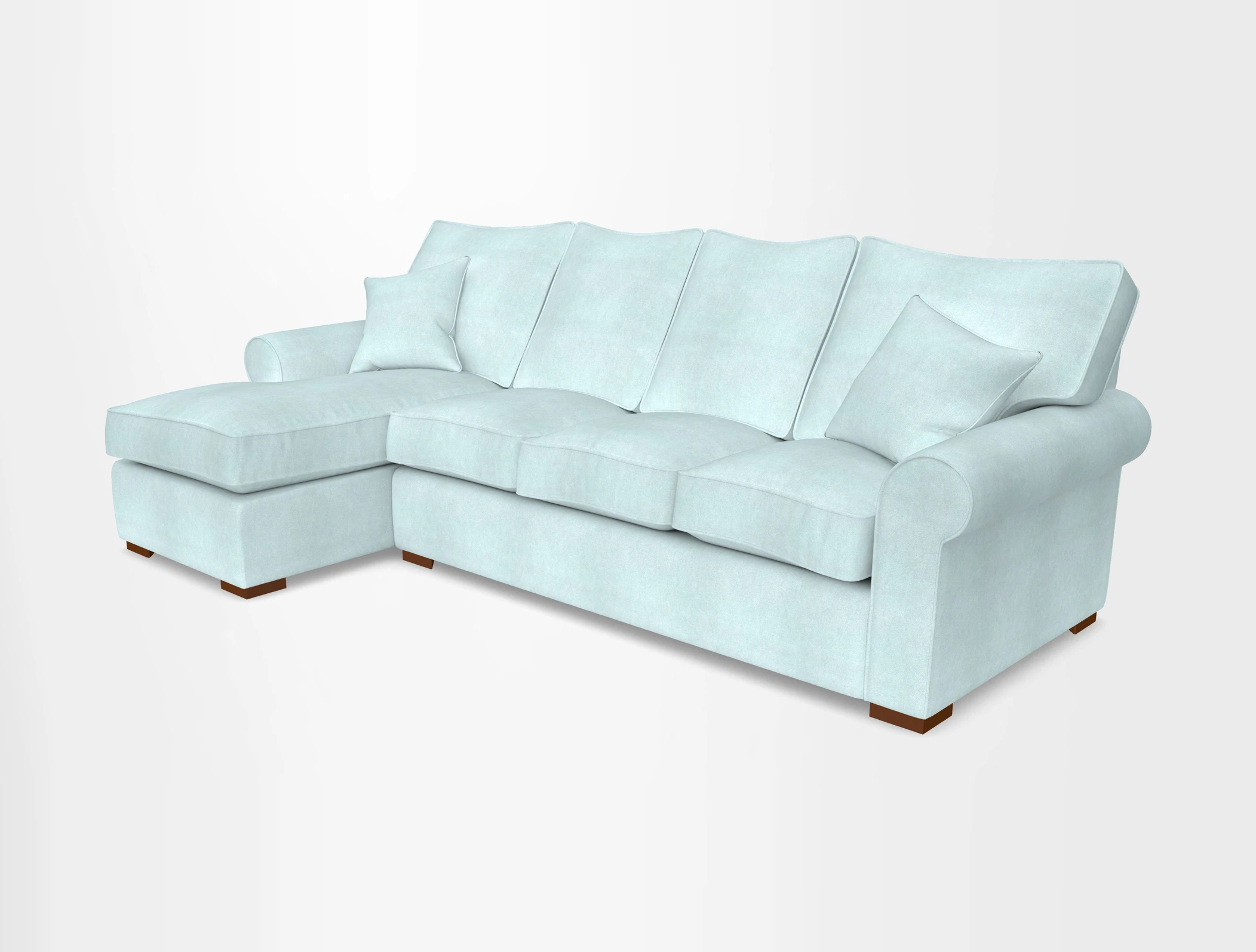 Upperton Chaise LHF in Two Tone Plain Biscuit - Loose cover option available