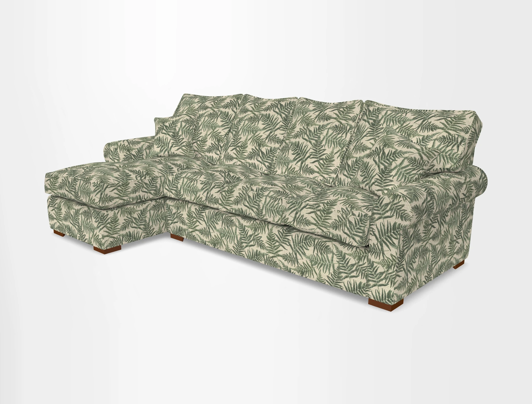 Upperton Chaise LHF in Two Tone Plain Biscuit - Loose cover option available