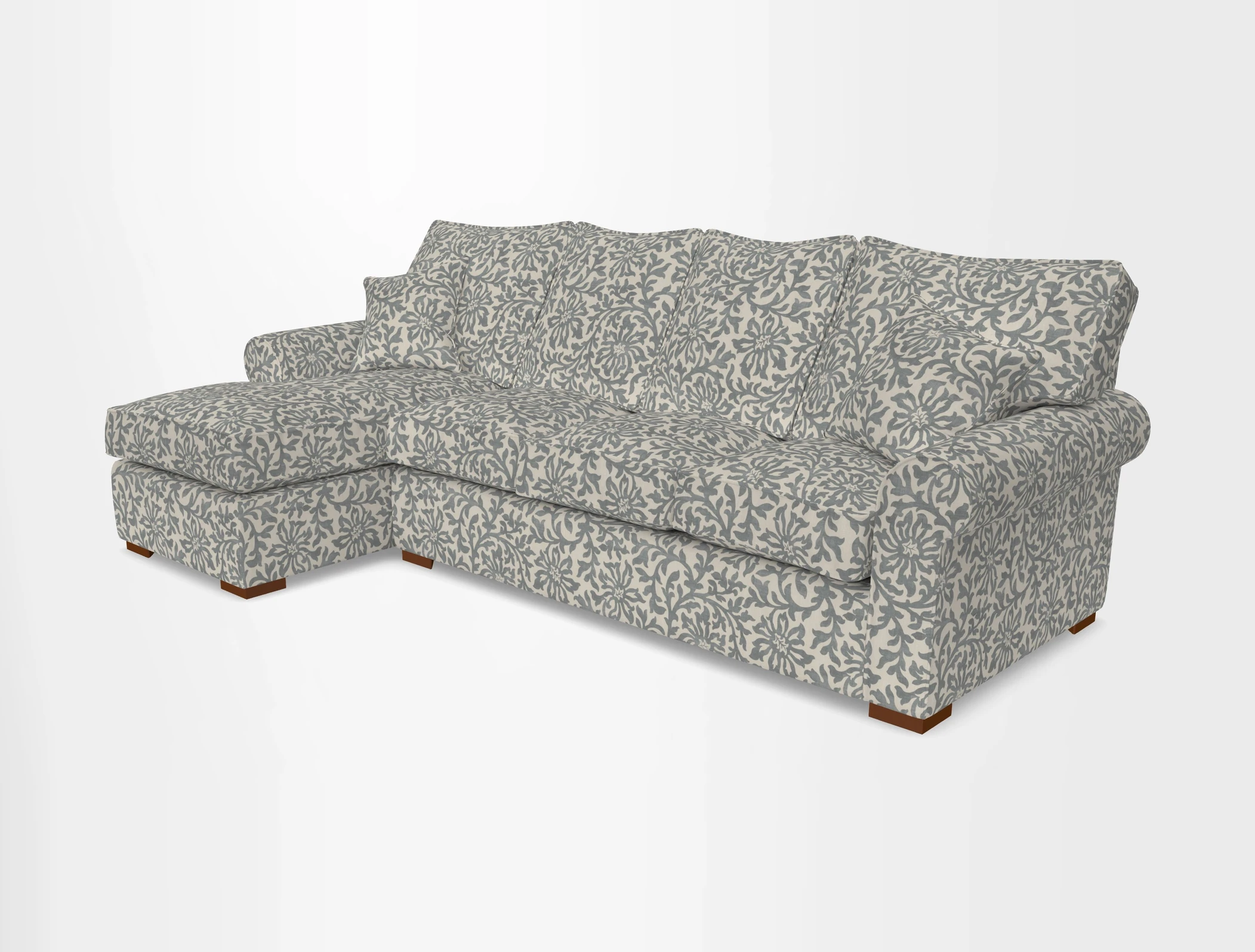 Upperton Chaise LHF in Two Tone Plain Biscuit - Loose cover option available
