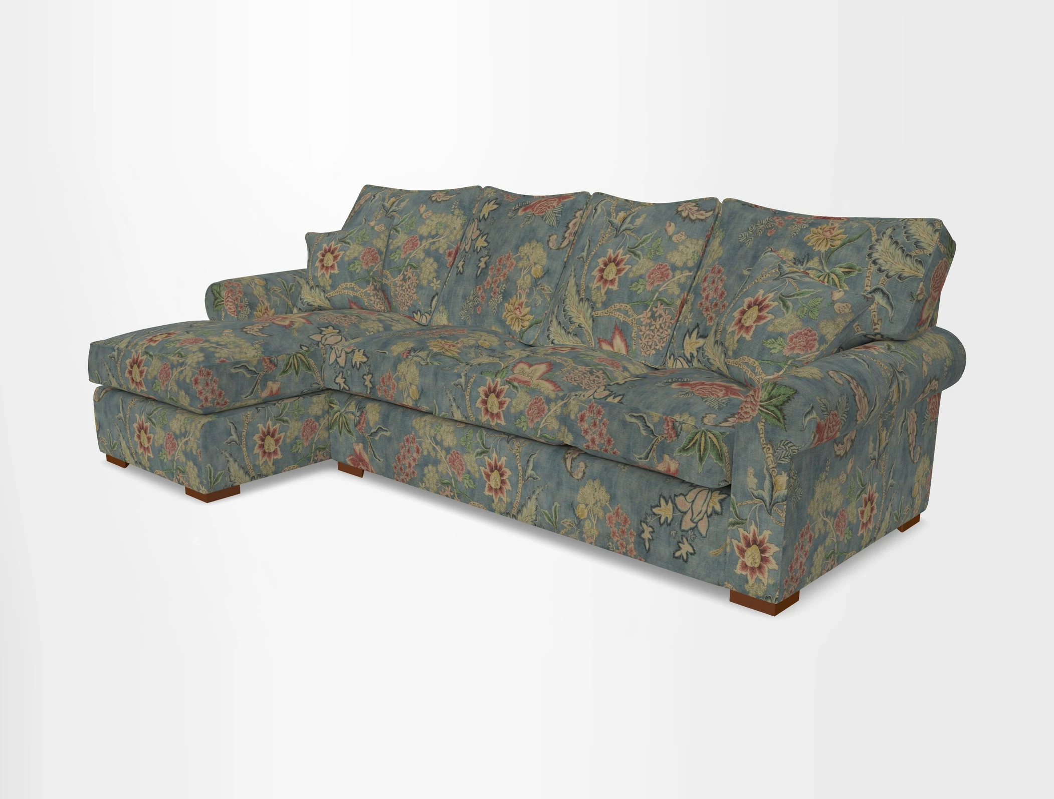 Upperton Chaise LHF in Two Tone Plain Biscuit - Loose cover option available
