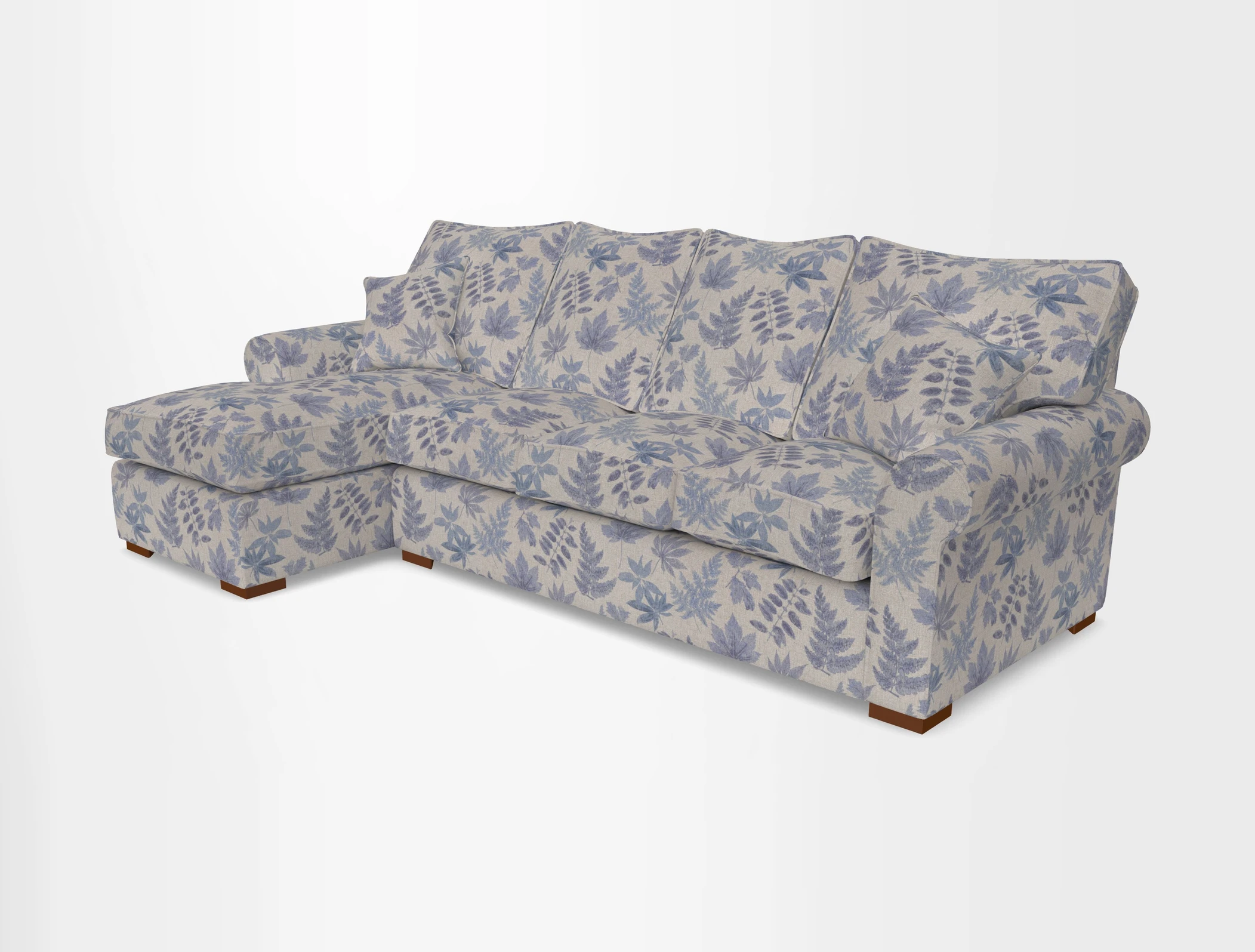 Upperton Chaise LHF in Two Tone Plain Biscuit - Loose cover option available