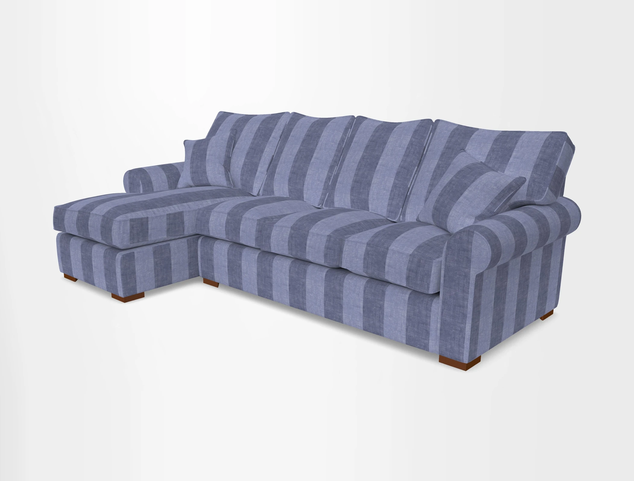 Upperton Chaise LHF in Two Tone Plain Biscuit - Loose cover option available