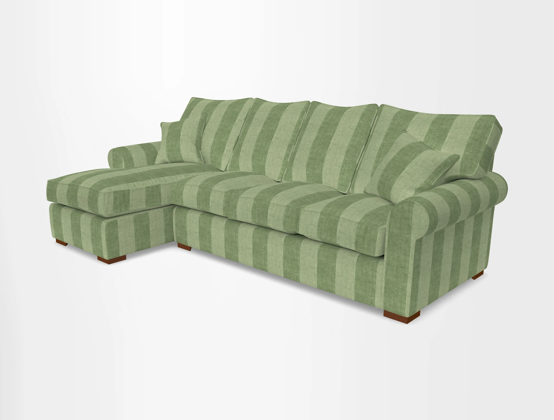 Upperton Chaise LHF in Two Tone Plain Biscuit - Loose cover option available