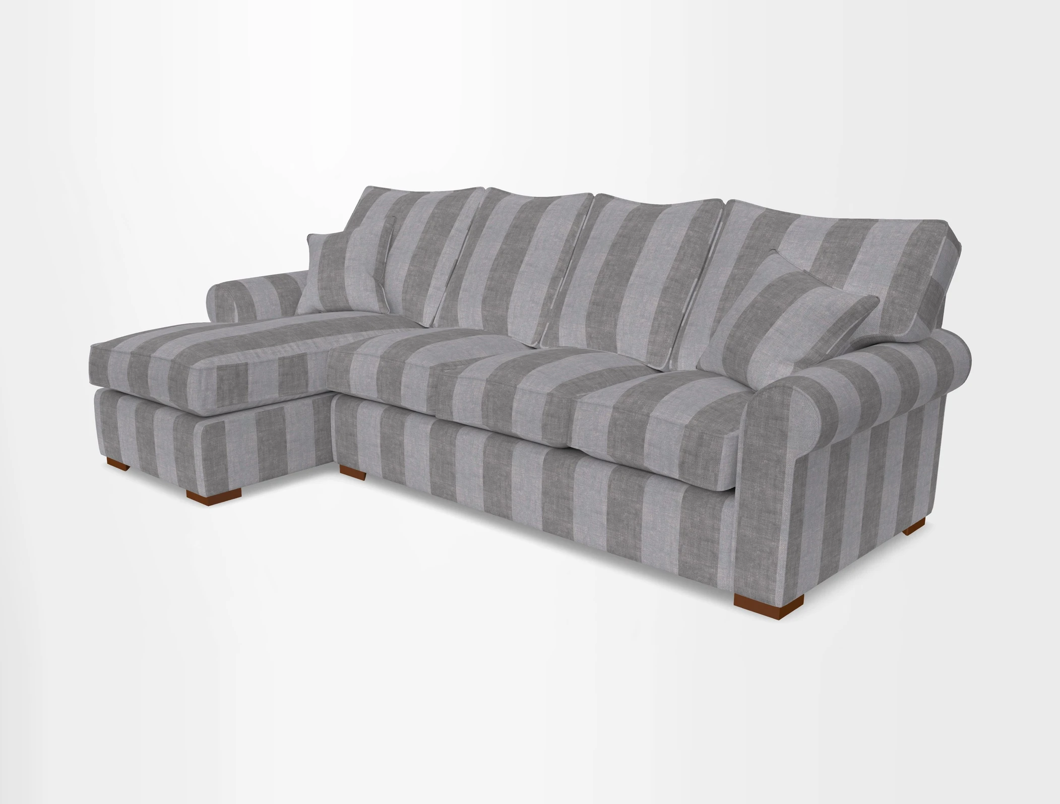 Upperton Chaise LHF in Two Tone Plain Biscuit - Loose cover option available