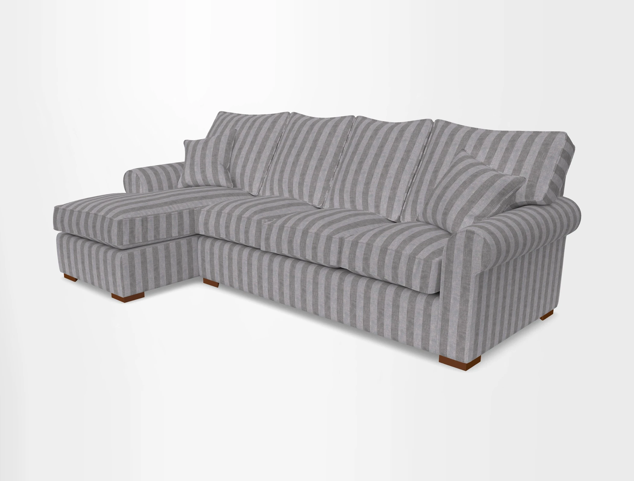 Upperton Chaise LHF in Two Tone Plain Biscuit - Loose cover option available