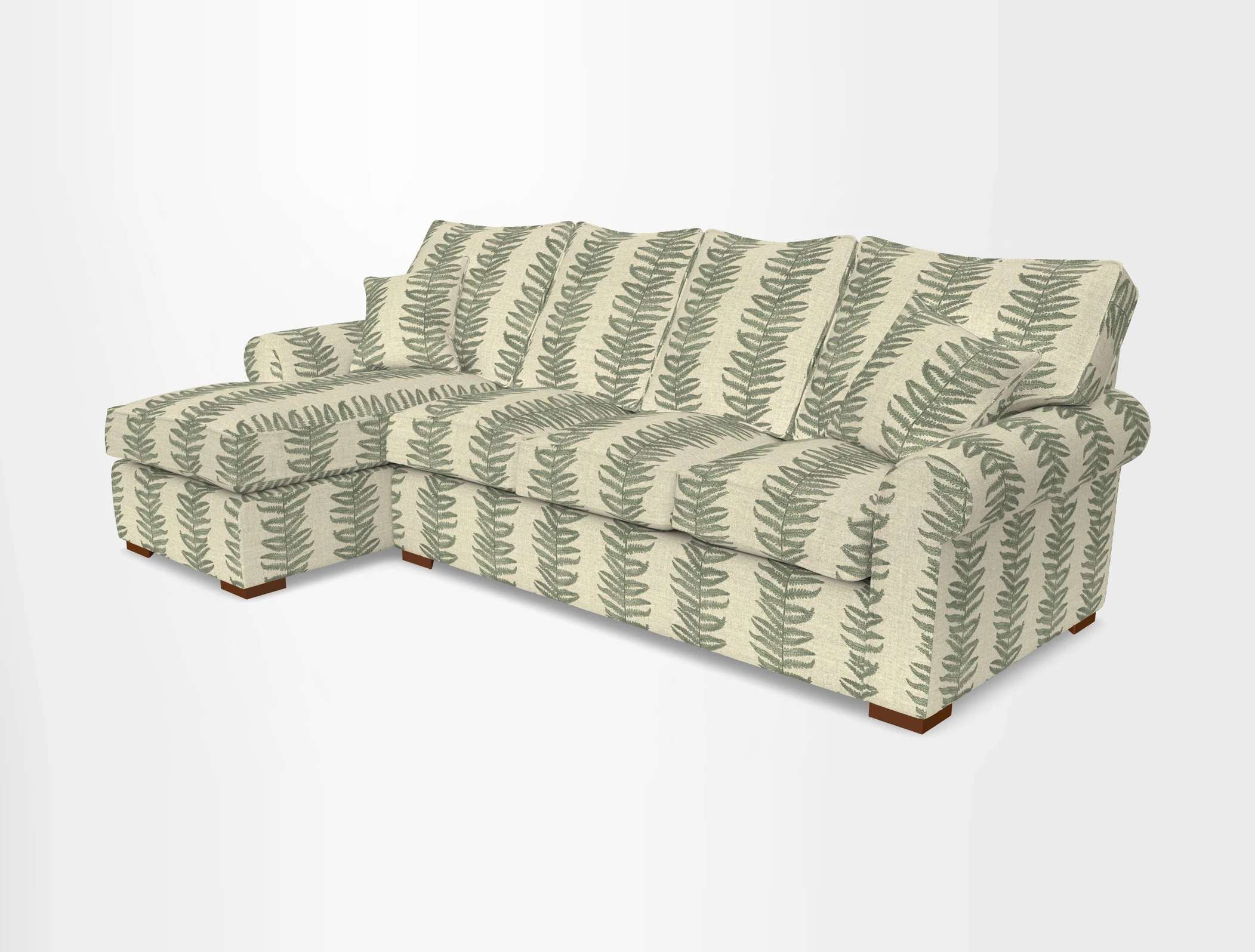 Upperton Chaise LHF in Two Tone Plain Biscuit - Loose cover option available