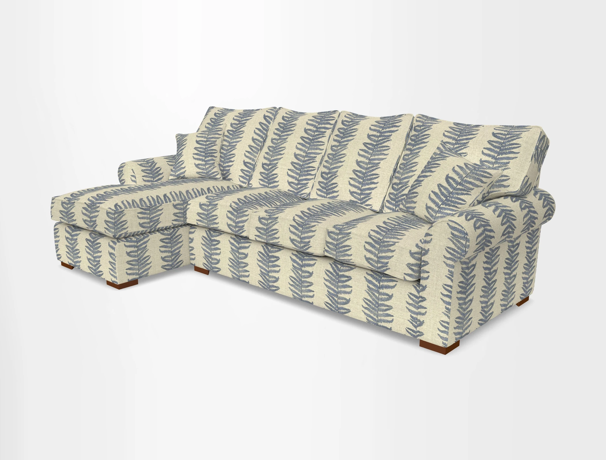 Upperton Chaise LHF in Two Tone Plain Biscuit - Loose cover option available