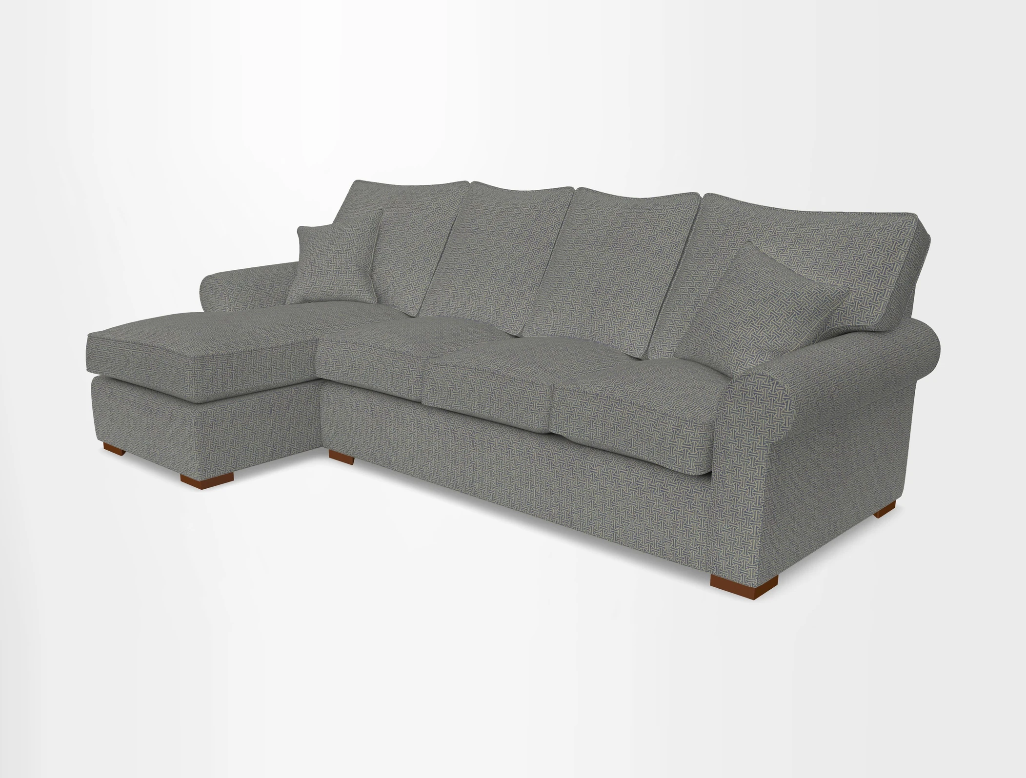 Upperton Chaise LHF in Two Tone Plain Biscuit - Loose cover option available