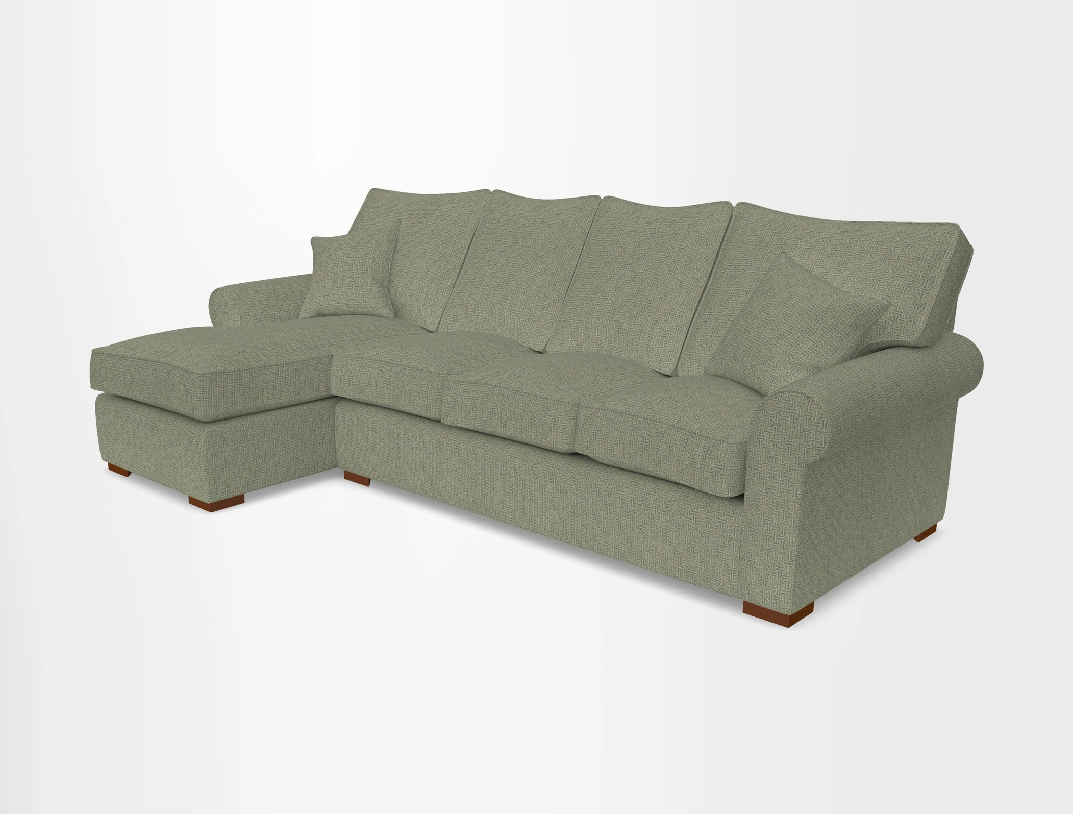 Upperton Chaise LHF in Two Tone Plain Biscuit - Loose cover option available