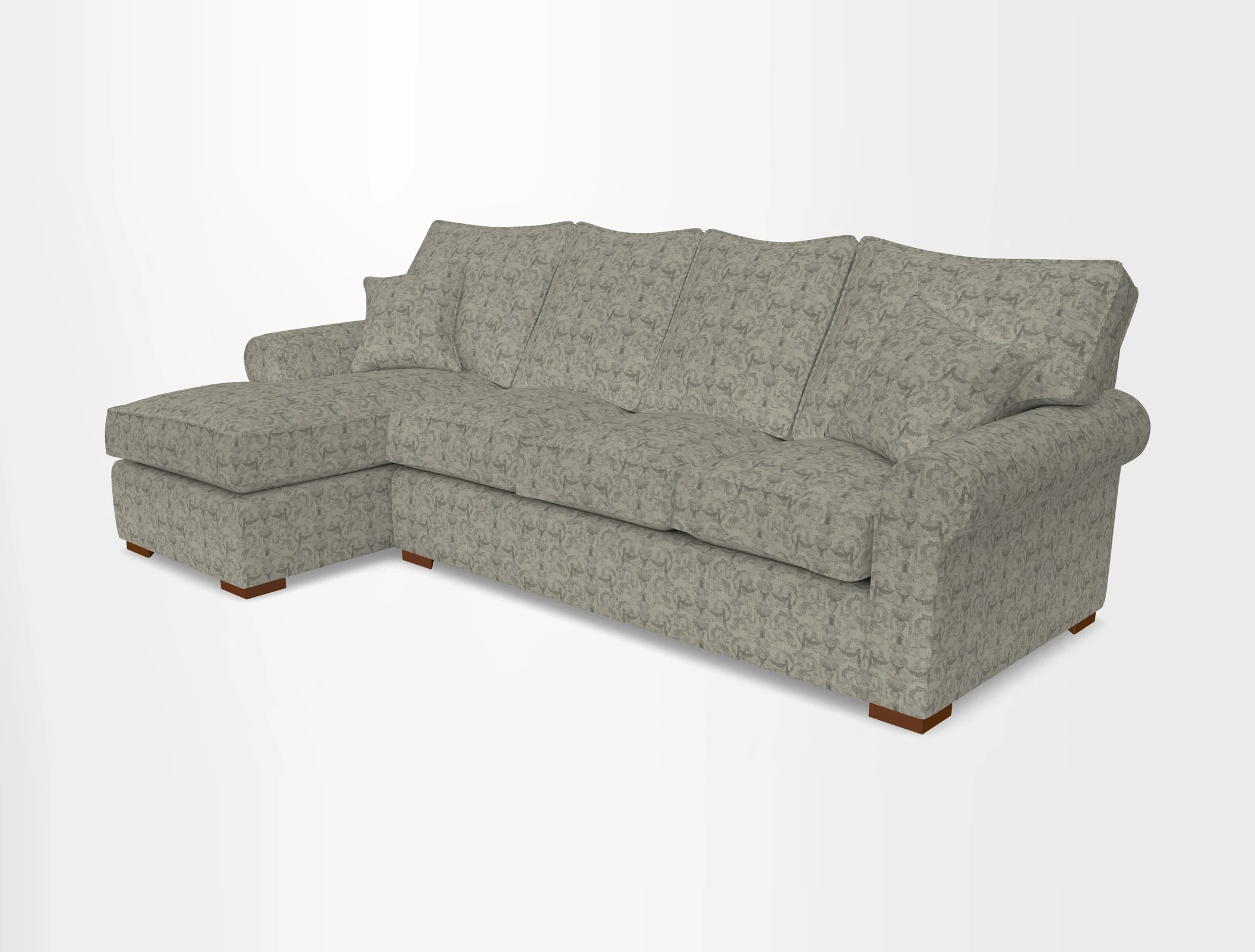 Upperton Chaise LHF in Two Tone Plain Biscuit - Loose cover option available