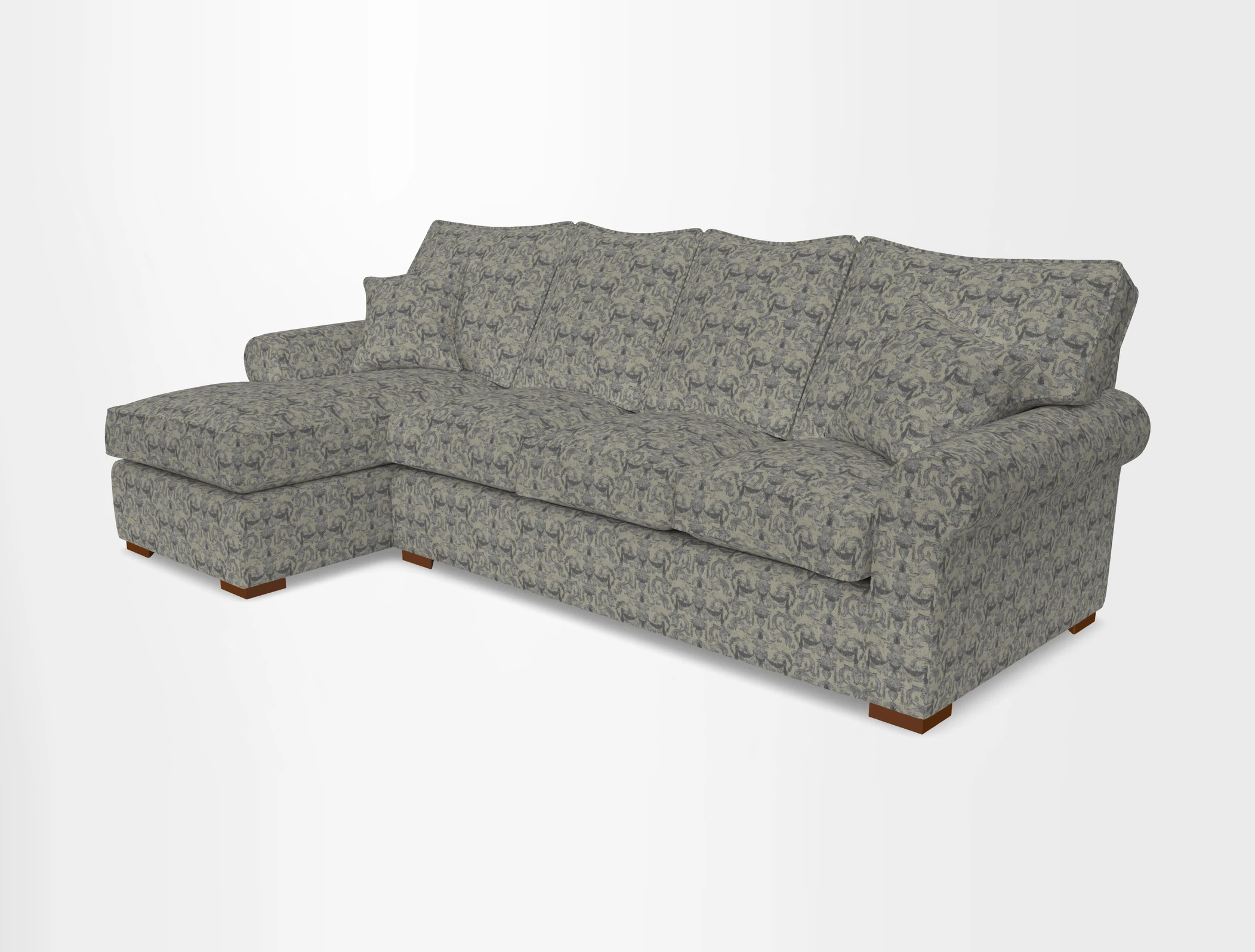 Upperton Chaise LHF in Two Tone Plain Biscuit - Loose cover option available
