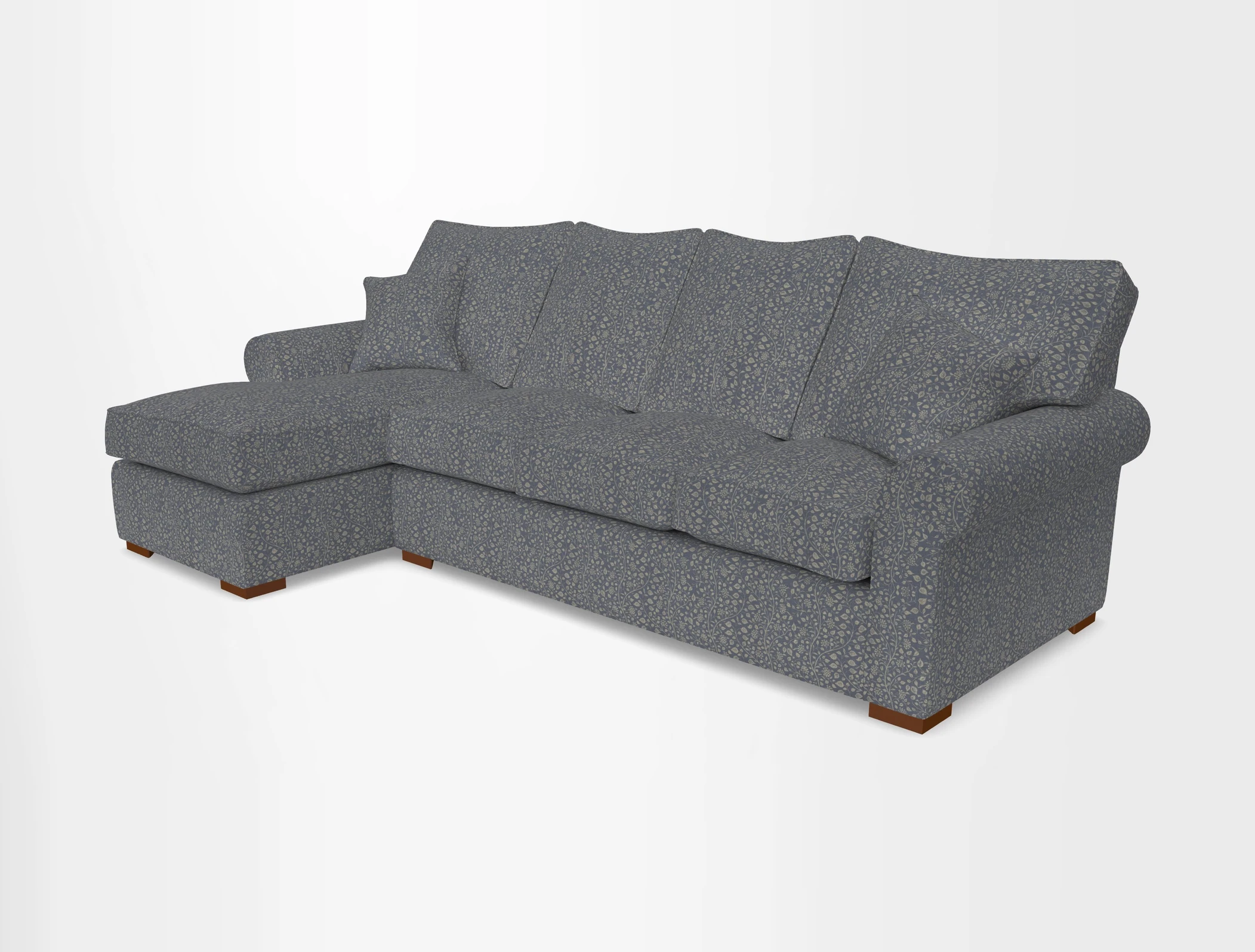 Upperton Chaise LHF in Two Tone Plain Biscuit - Loose cover option available