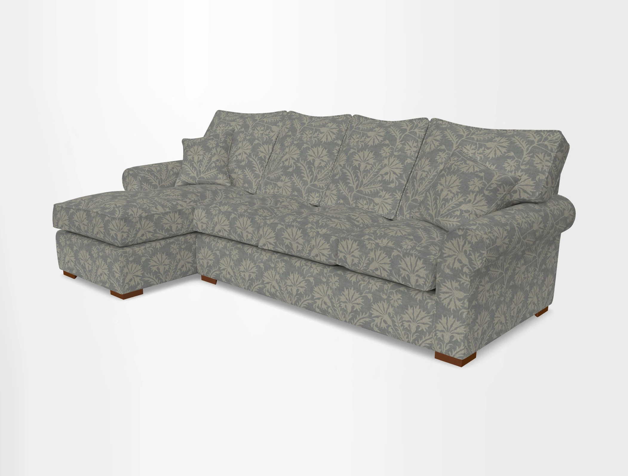 Upperton Chaise LHF in Two Tone Plain Biscuit - Loose cover option available