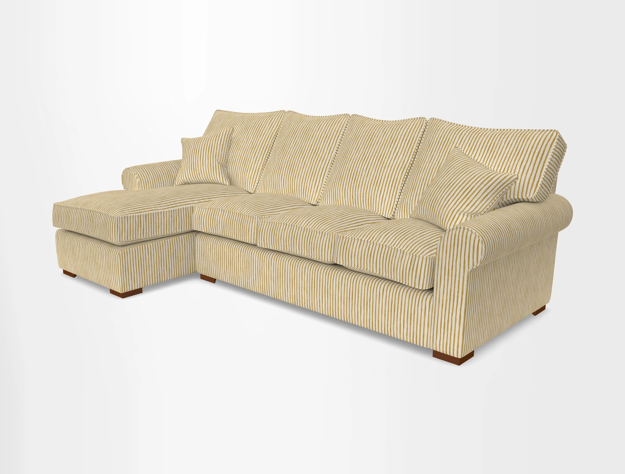 Upperton Chaise LHF in Two Tone Plain Biscuit - Loose cover option available