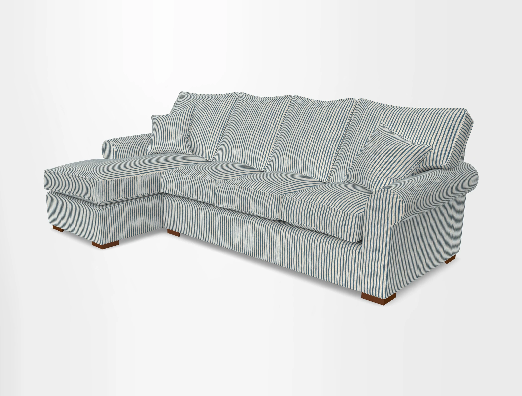 Upperton Chaise LHF in Two Tone Plain Biscuit - Loose cover option available