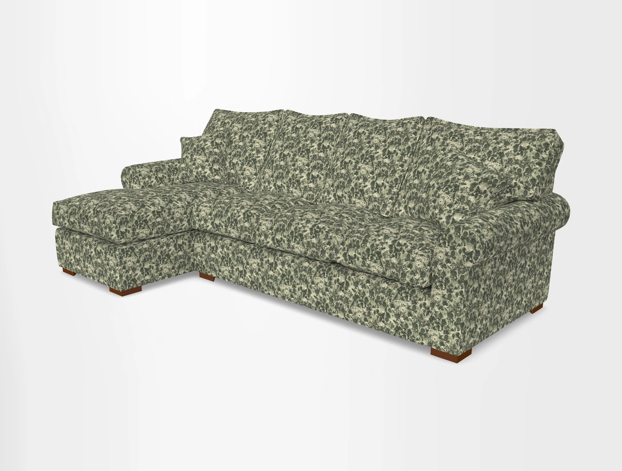 Upperton Chaise LHF in Two Tone Plain Biscuit - Loose cover option available
