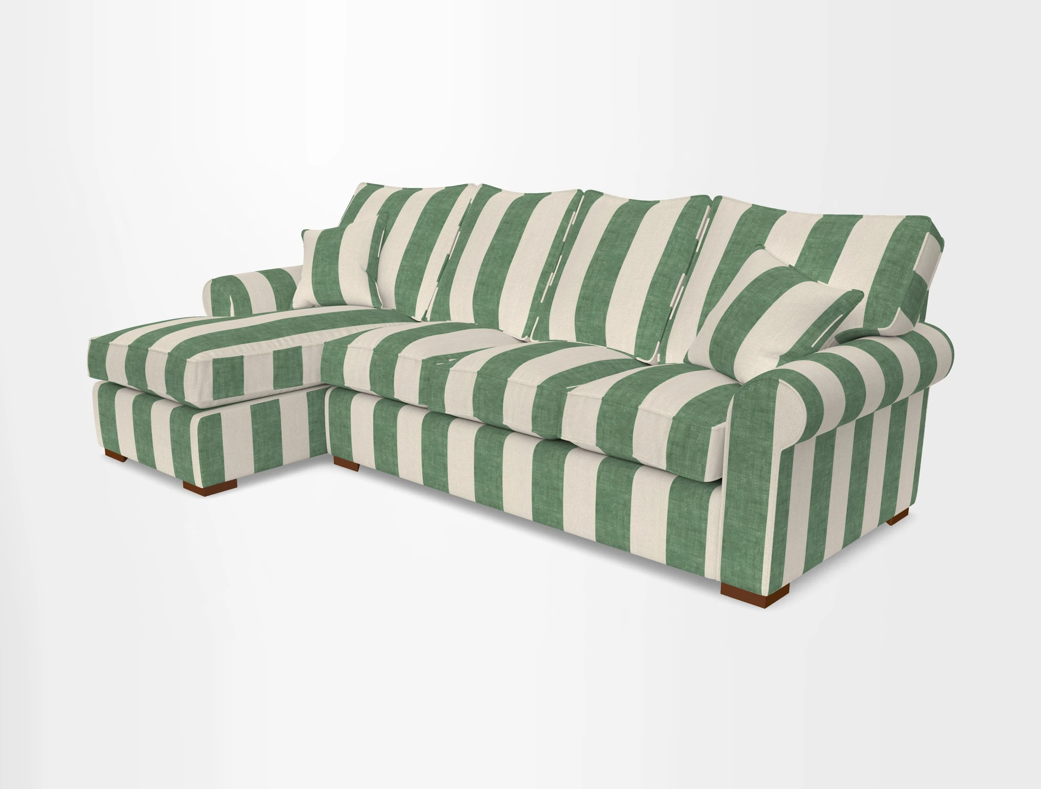 Upperton Chaise LHF in Two Tone Plain Biscuit - Loose cover option available