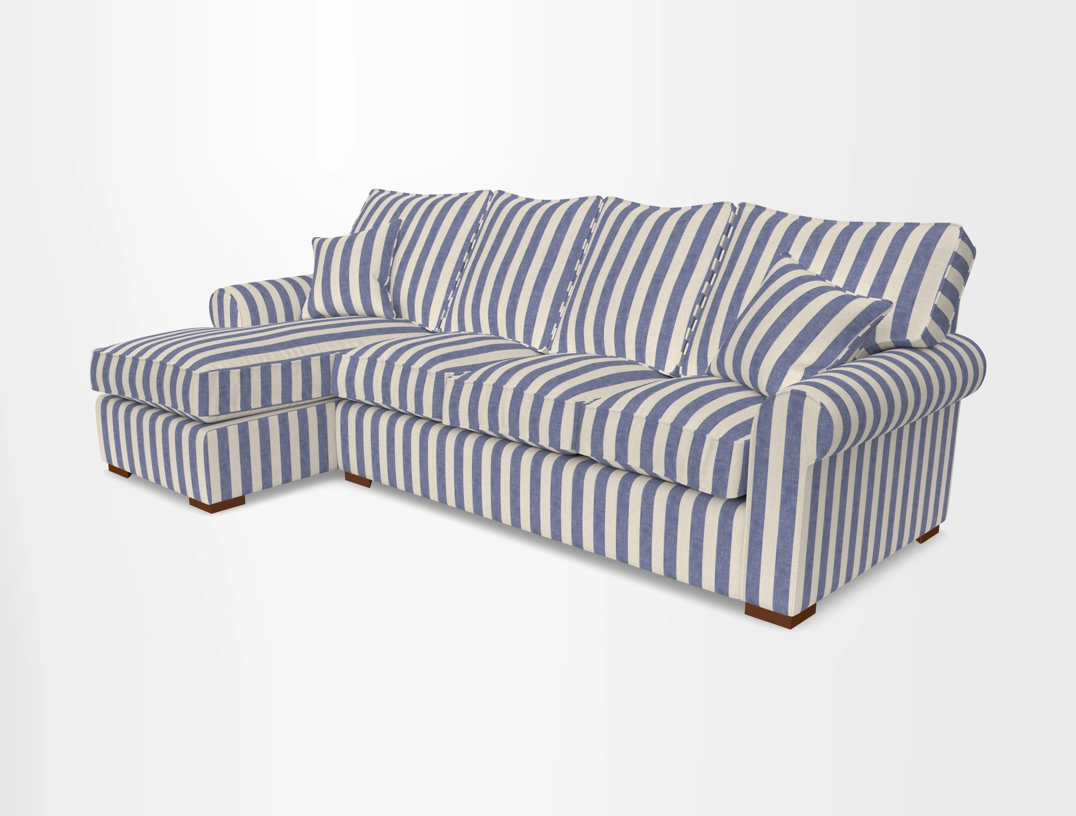 Upperton Chaise LHF in Two Tone Plain Biscuit - Loose cover option available