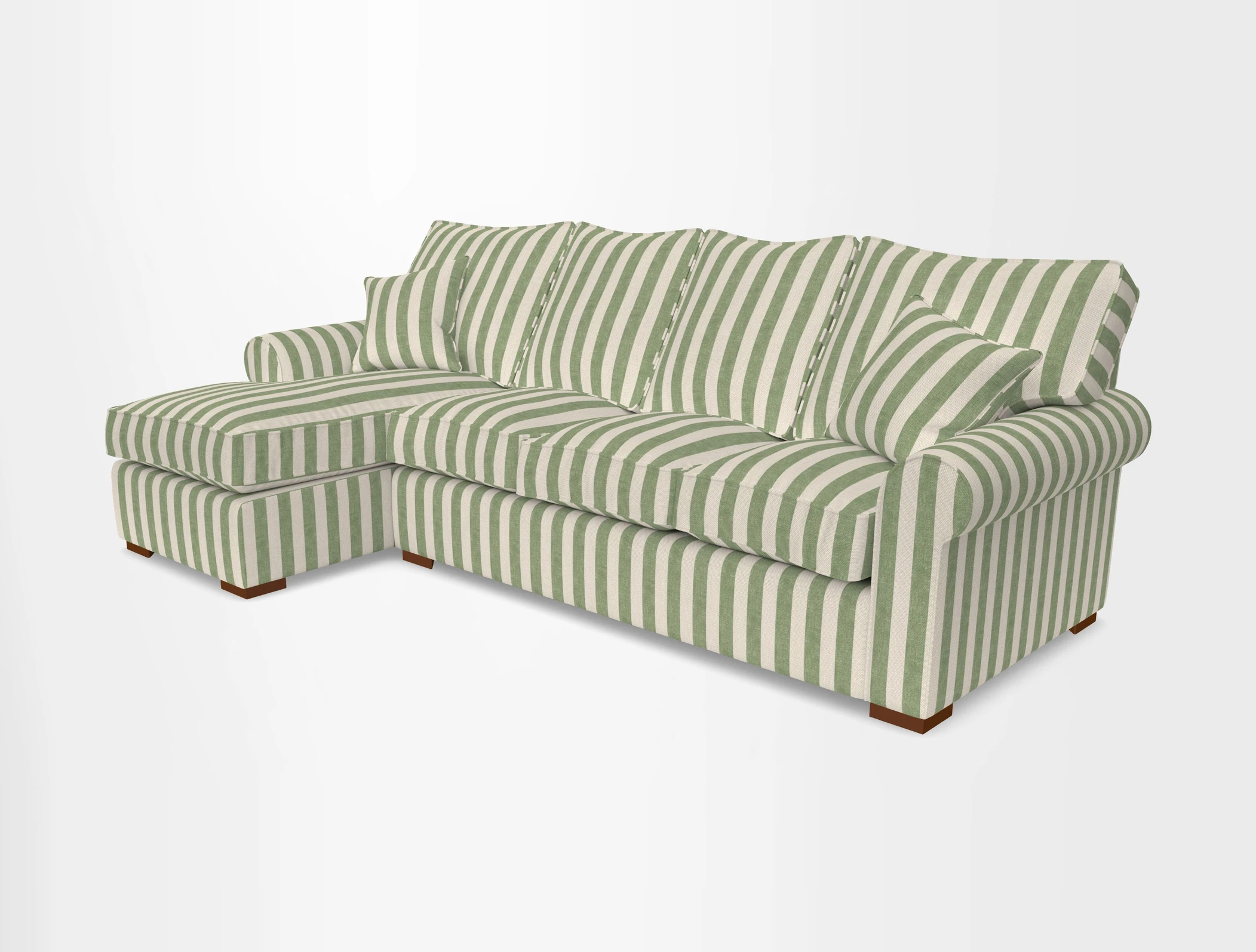 Upperton Chaise LHF in Two Tone Plain Biscuit - Loose cover option available