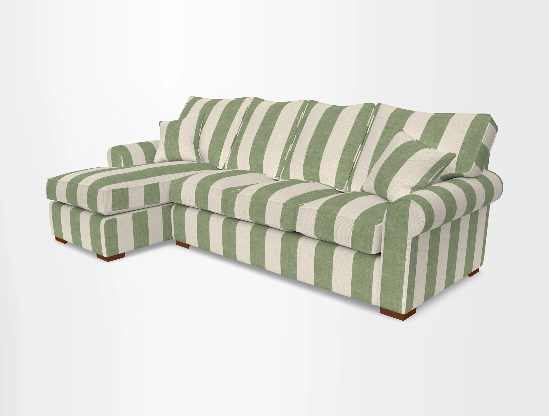 Upperton Chaise LHF in Two Tone Plain Biscuit - Loose cover option available