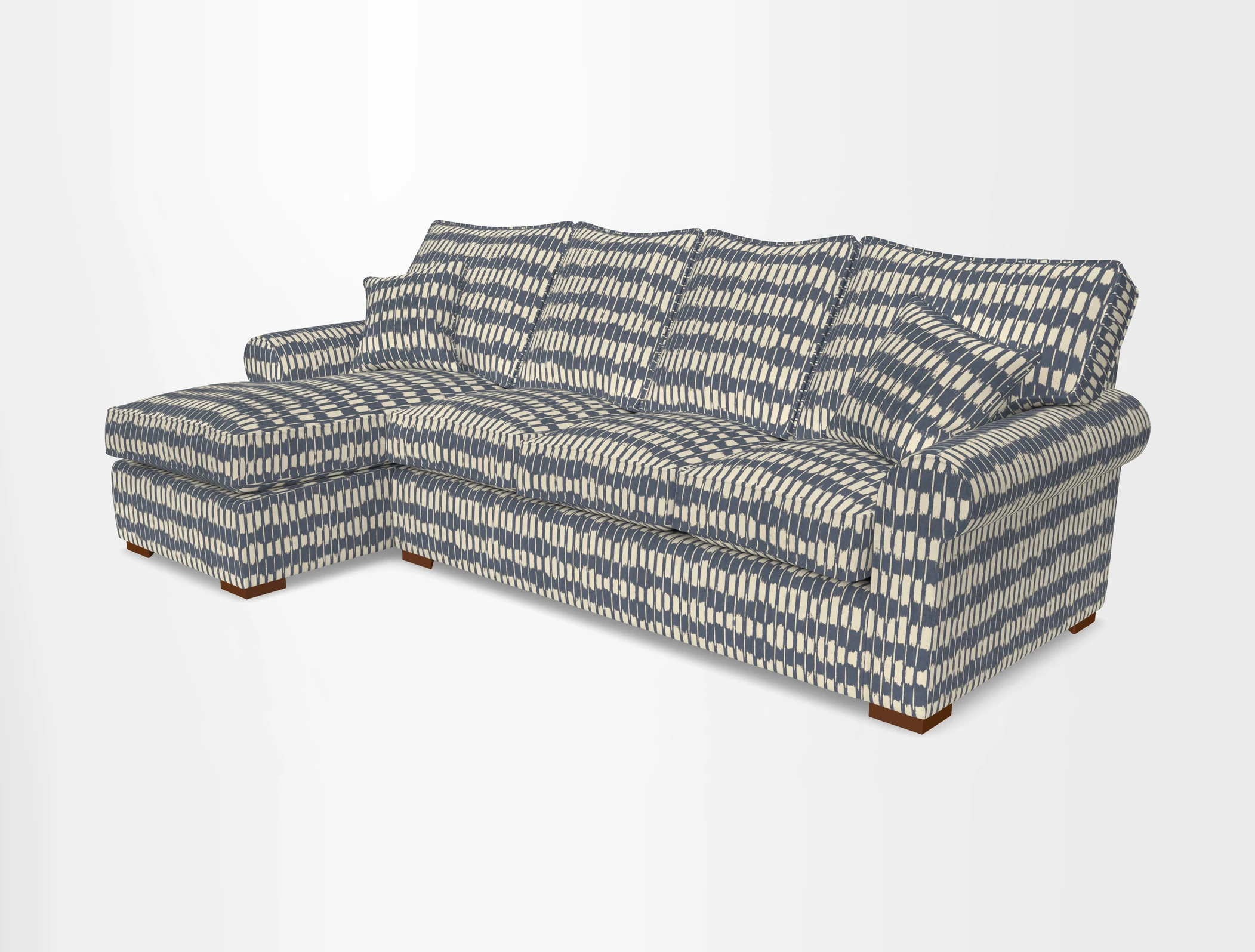 Upperton Chaise LHF in Two Tone Plain Biscuit - Loose cover option available