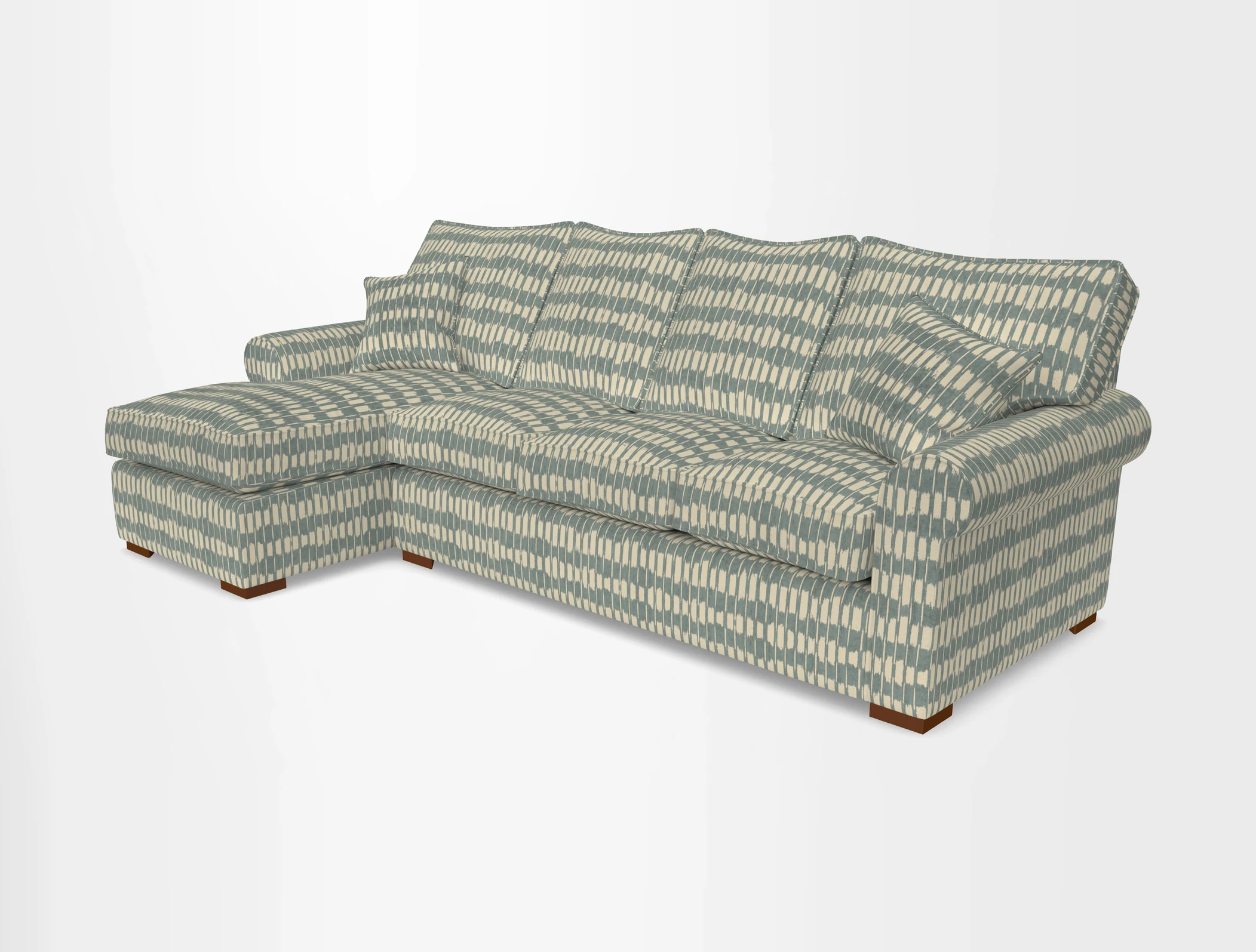 Upperton Chaise LHF in Two Tone Plain Biscuit - Loose cover option available