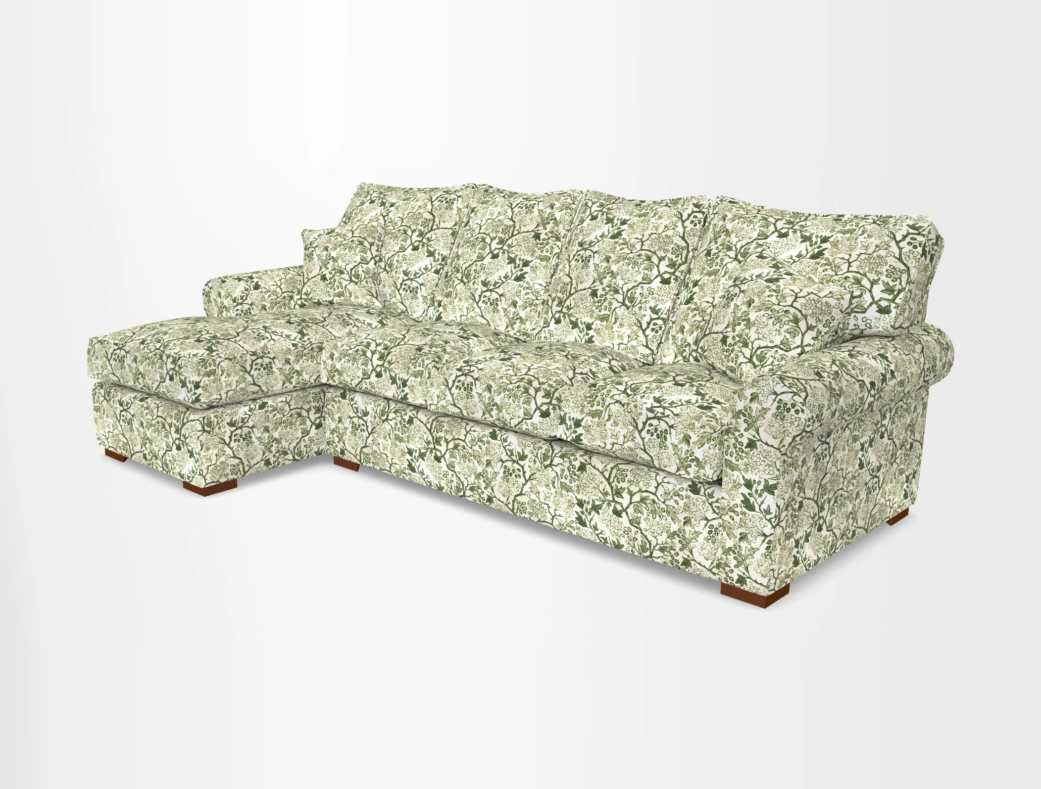 Upperton Chaise LHF in Two Tone Plain Biscuit - Loose cover option available