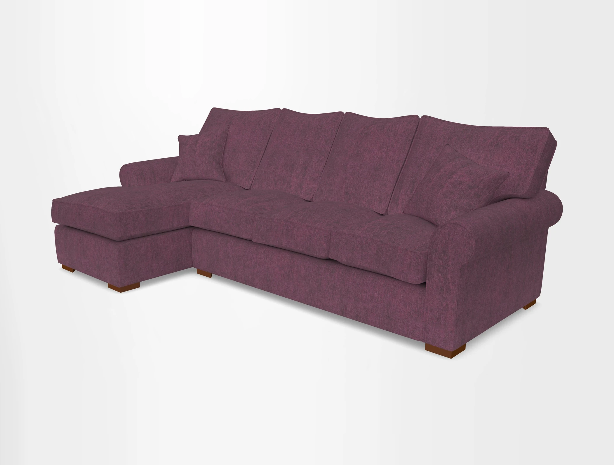Upperton Chaise LHF in Two Tone Plain Biscuit - Loose cover option available