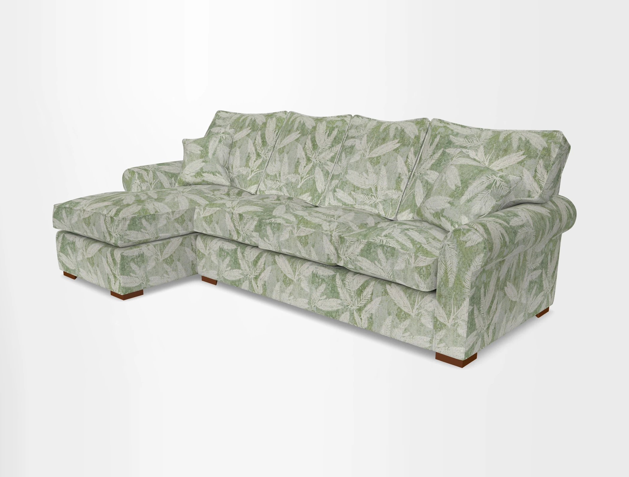 Upperton Chaise LHF in Two Tone Plain Biscuit - Loose cover option available