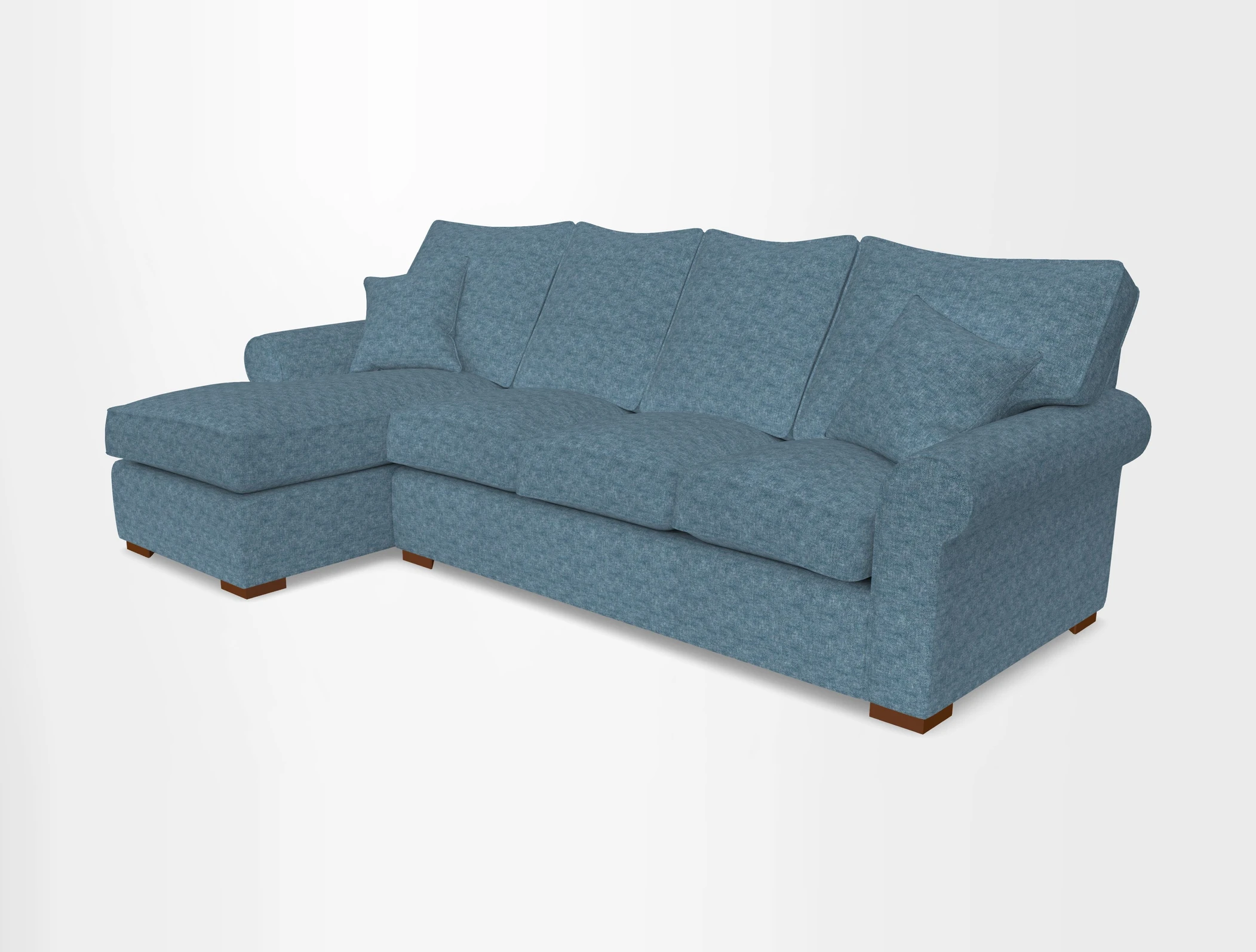 Upperton Chaise LHF in Two Tone Plain Biscuit - Loose cover option available