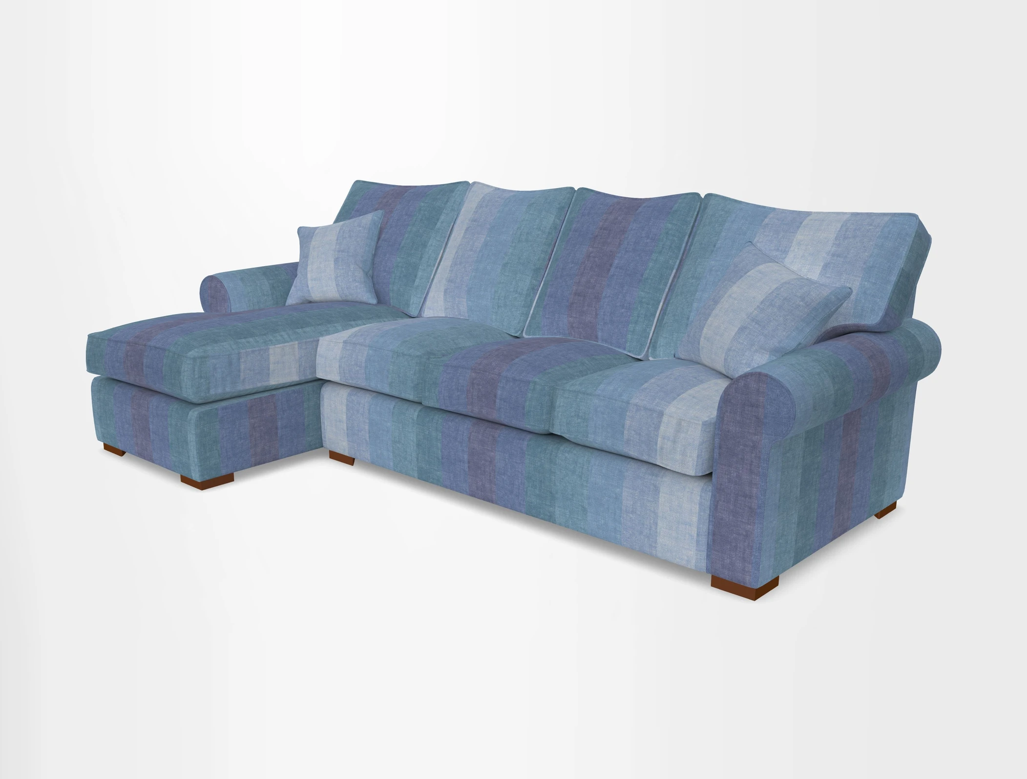 Upperton Chaise LHF in Two Tone Plain Biscuit - Loose cover option available