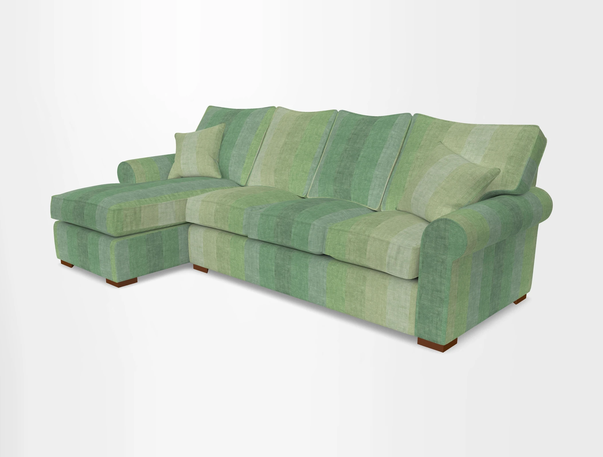 Upperton Chaise LHF in Two Tone Plain Biscuit - Loose cover option available