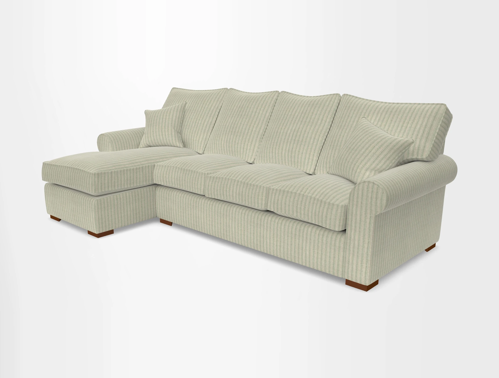 Upperton Chaise LHF in Two Tone Plain Biscuit - Loose cover option available