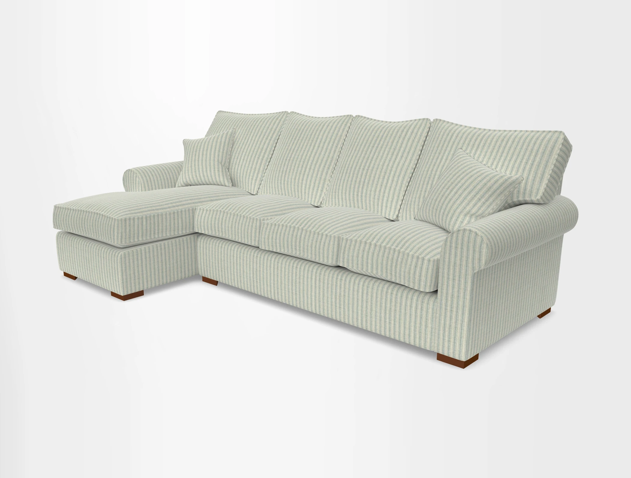 Upperton Chaise LHF in Two Tone Plain Biscuit - Loose cover option available