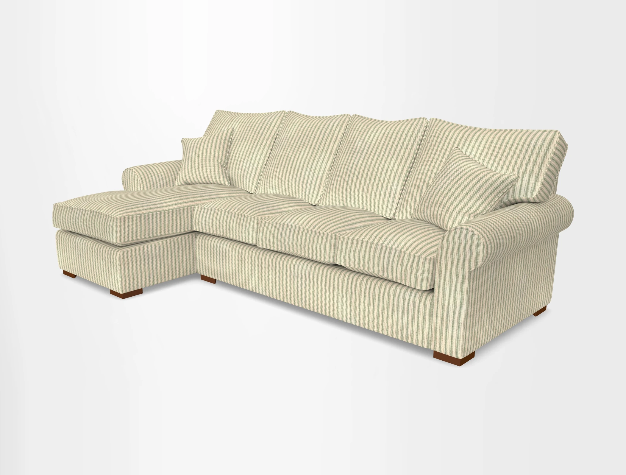 Upperton Chaise LHF in Two Tone Plain Biscuit - Loose cover option available
