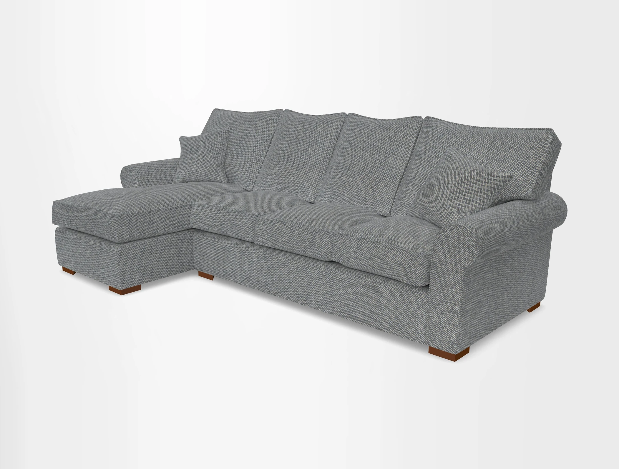 Upperton Chaise LHF in Two Tone Plain Biscuit - Loose cover option available