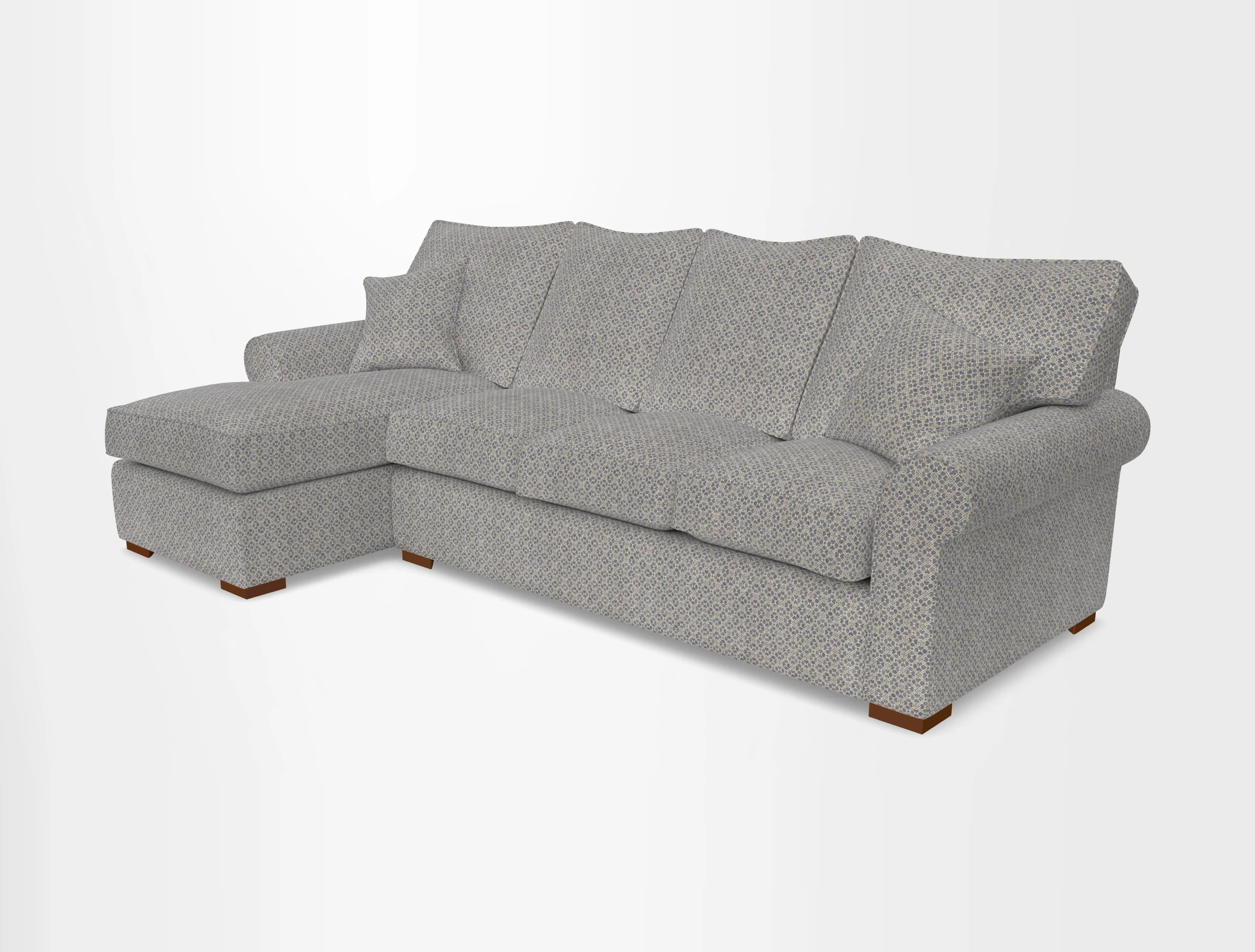 Upperton Chaise LHF in Two Tone Plain Biscuit - Loose cover option available