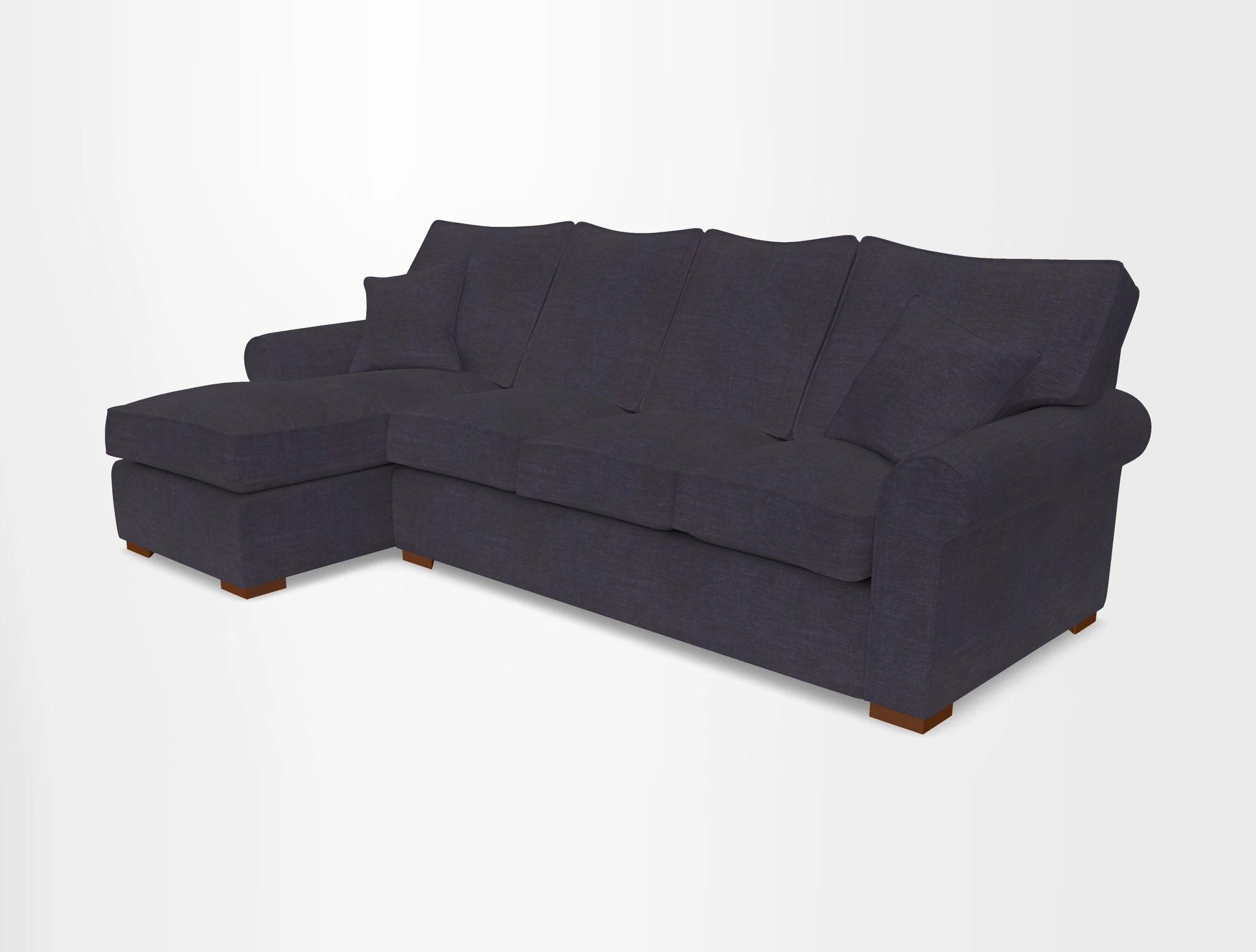 Upperton Chaise LHF in Two Tone Plain Biscuit - Loose cover option available