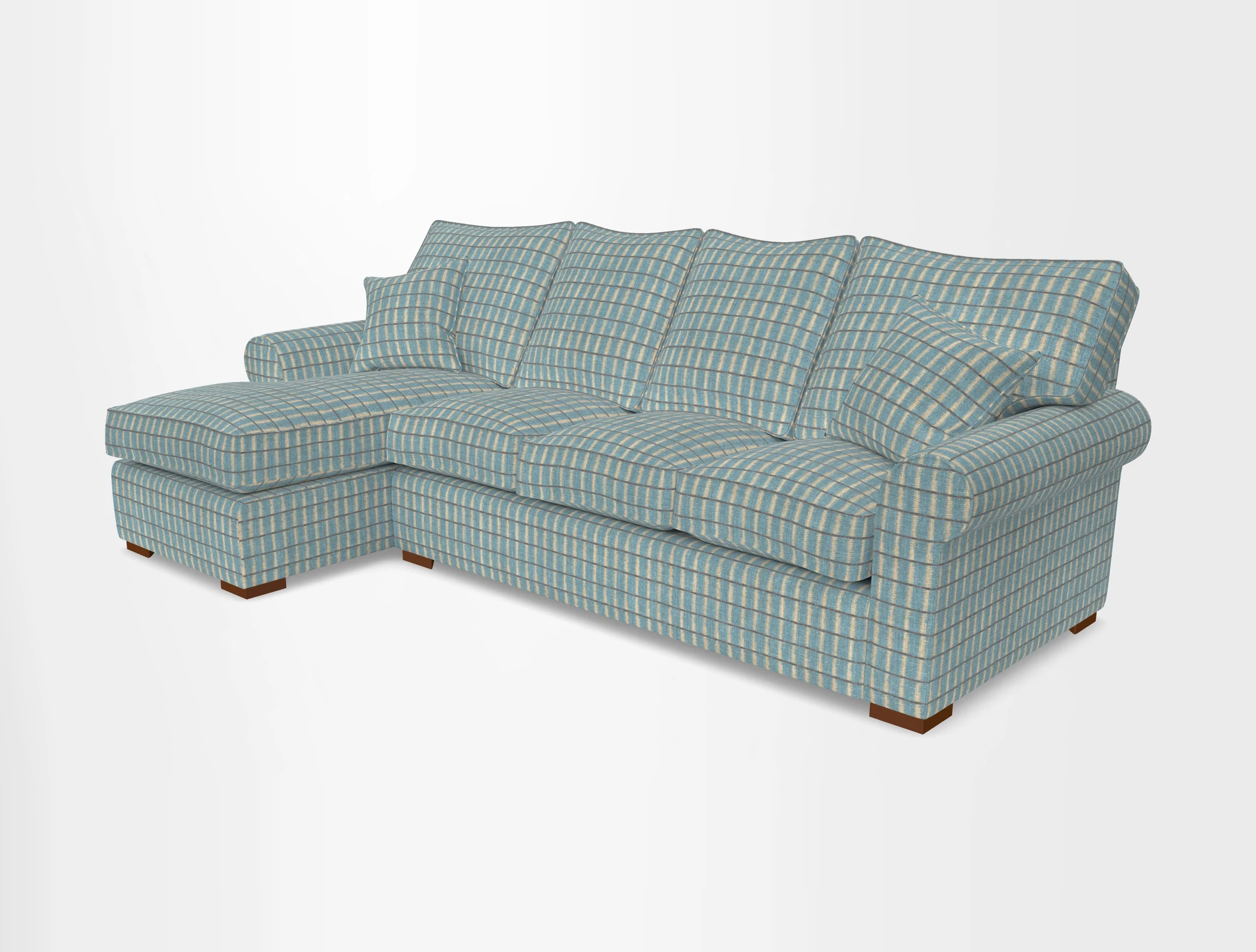 Upperton Chaise LHF in Two Tone Plain Biscuit - Loose cover option available