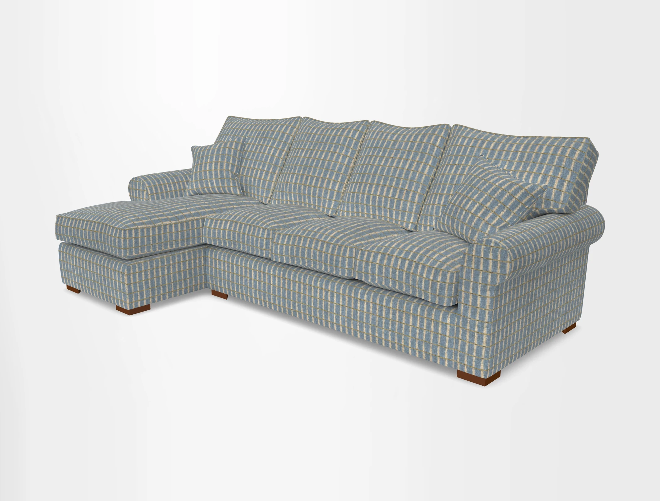 Upperton Chaise LHF in Two Tone Plain Biscuit - Loose cover option available