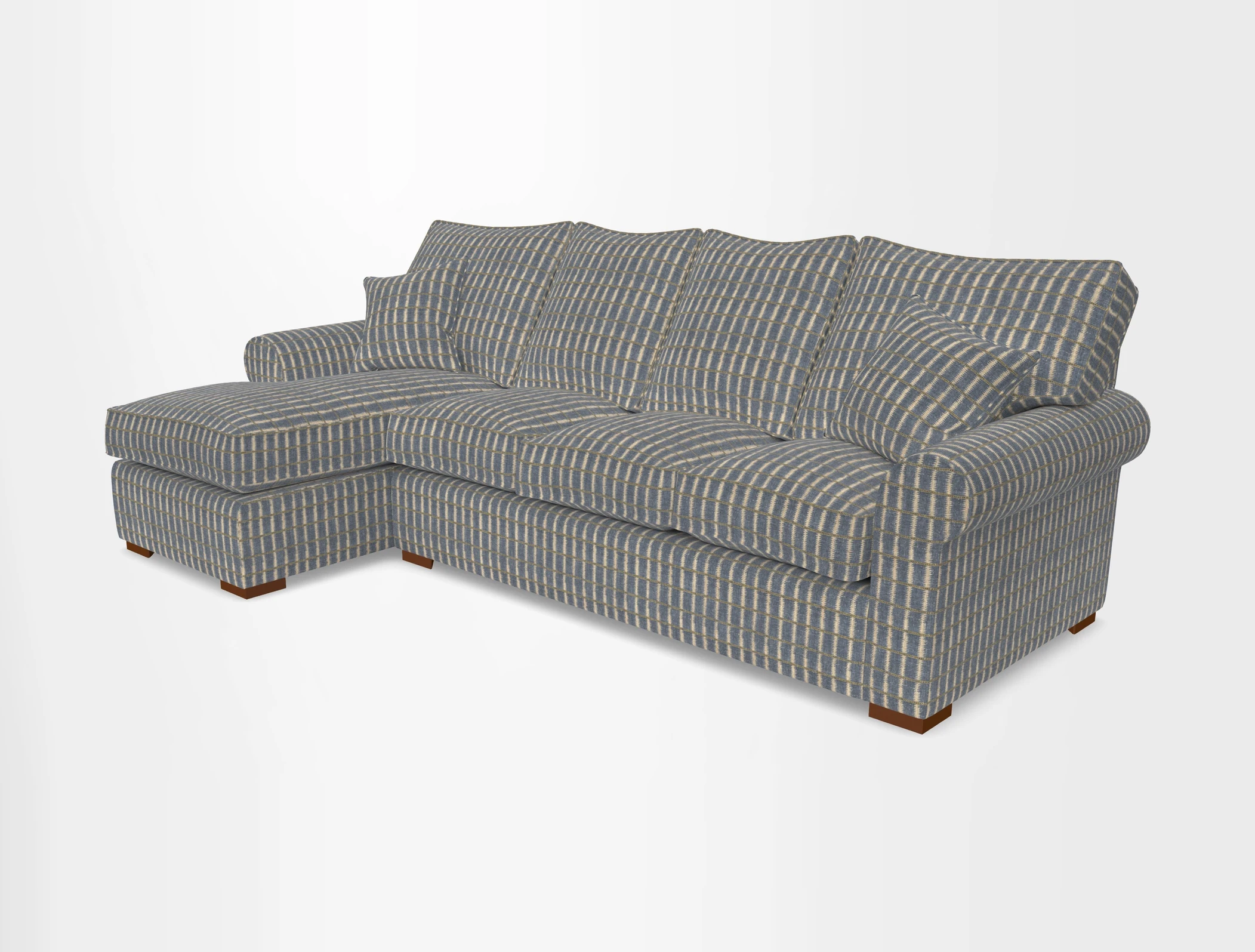 Upperton Chaise LHF in Two Tone Plain Biscuit - Loose cover option available