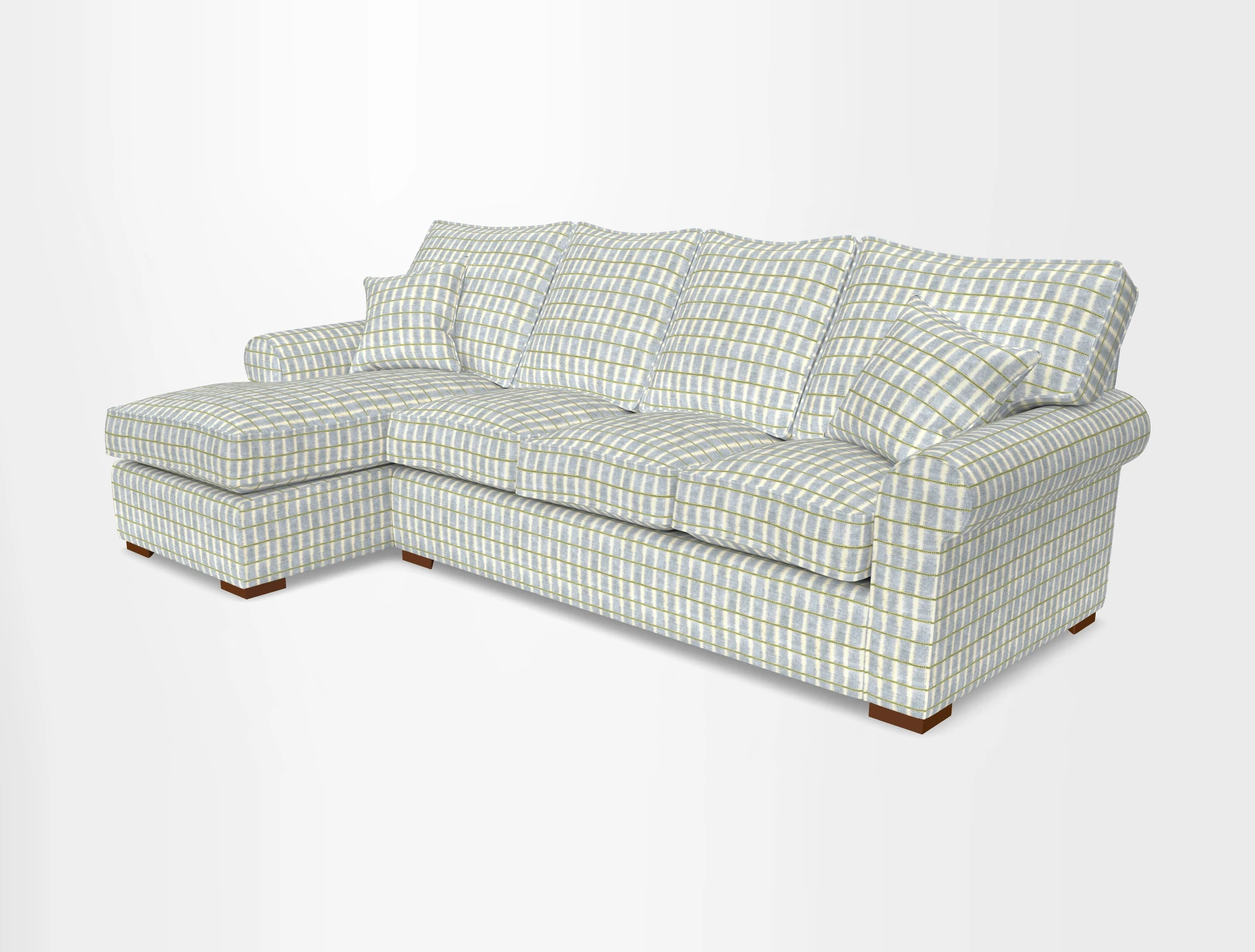 Upperton Chaise LHF in Two Tone Plain Biscuit - Loose cover option available