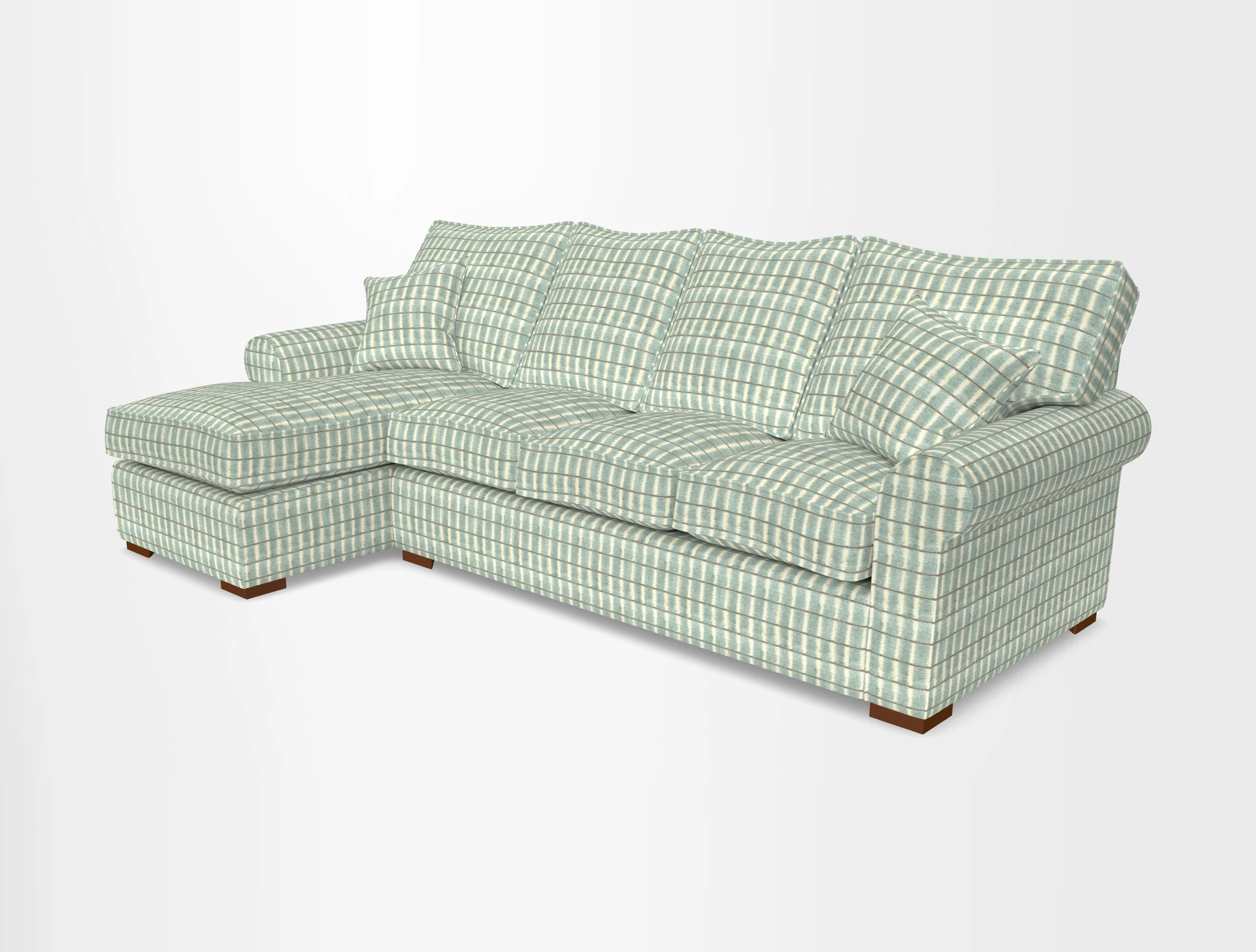 Upperton Chaise LHF in Two Tone Plain Biscuit - Loose cover option available