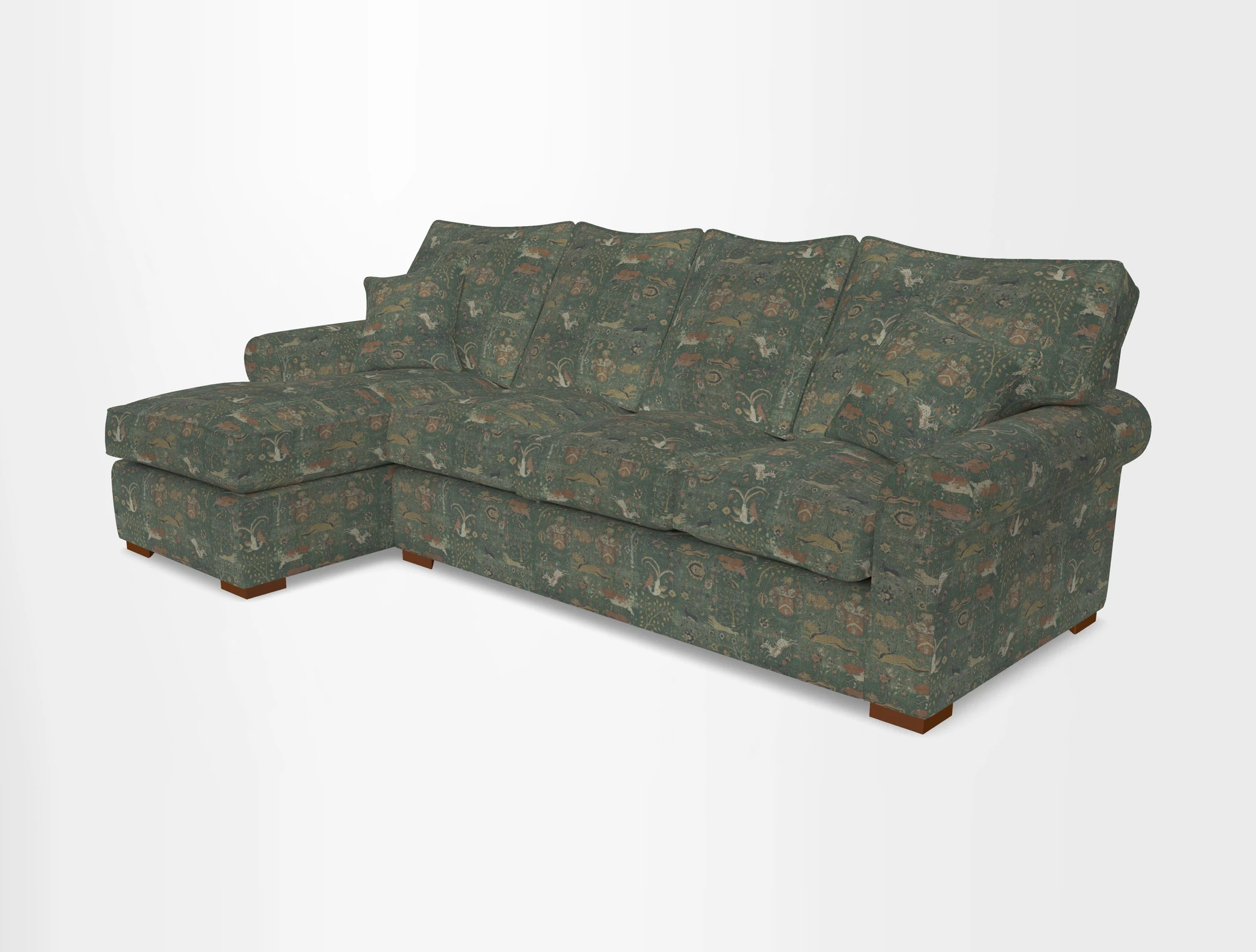 Upperton Chaise LHF in Two Tone Plain Biscuit - Loose cover option available