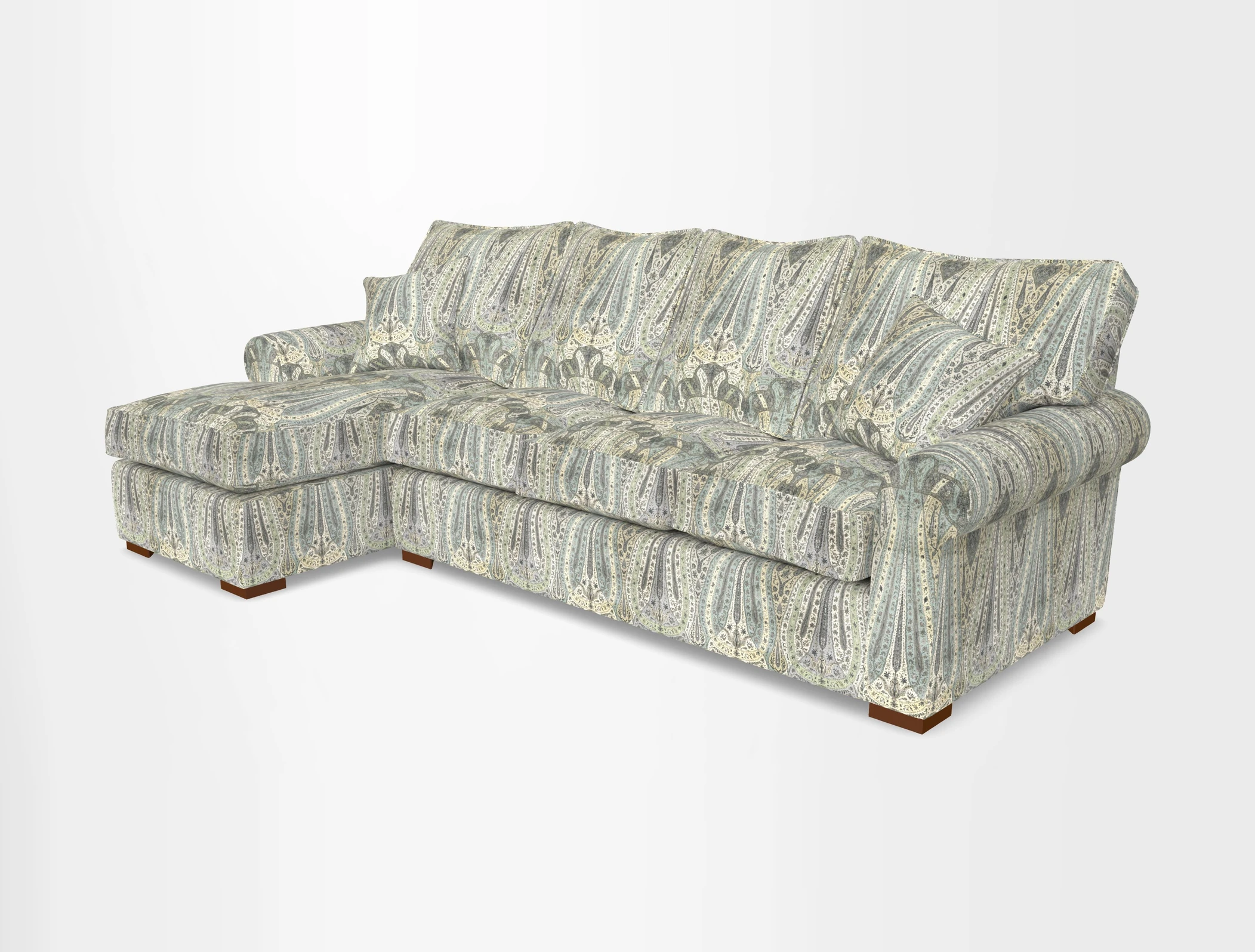 Upperton Chaise LHF in Two Tone Plain Biscuit - Loose cover option available