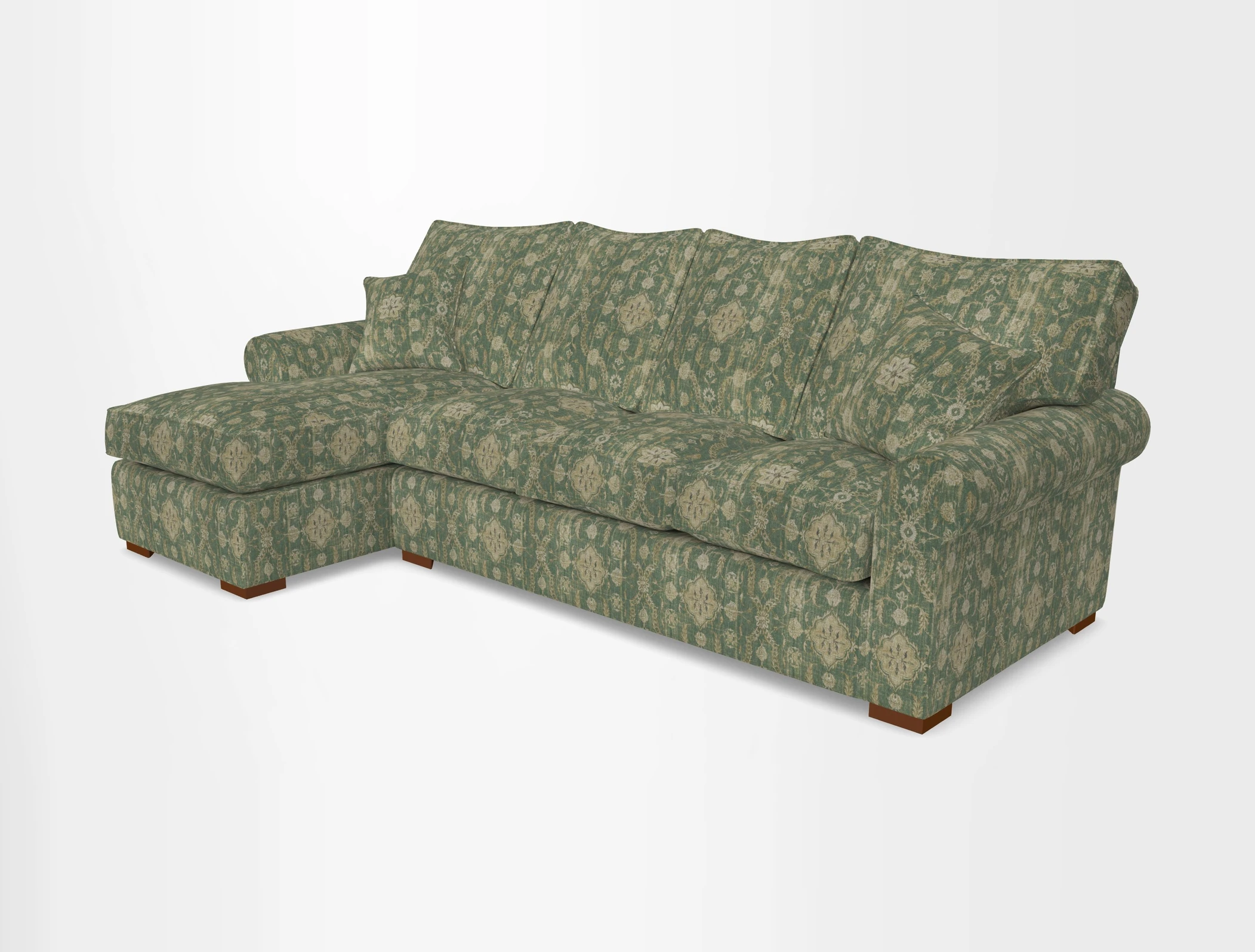 Upperton Chaise LHF in Two Tone Plain Biscuit - Loose cover option available