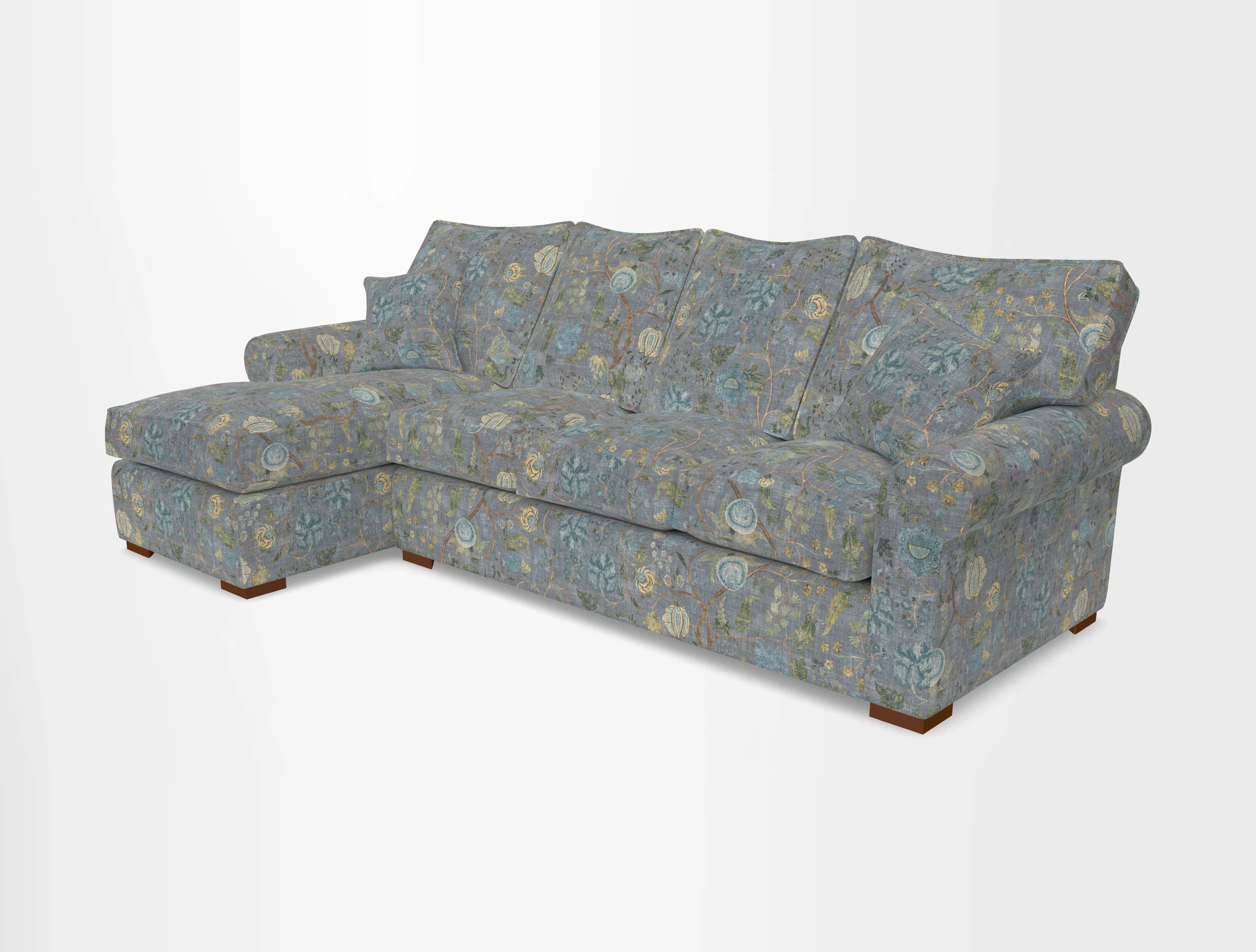 Upperton Chaise LHF in Two Tone Plain Biscuit - Loose cover option available