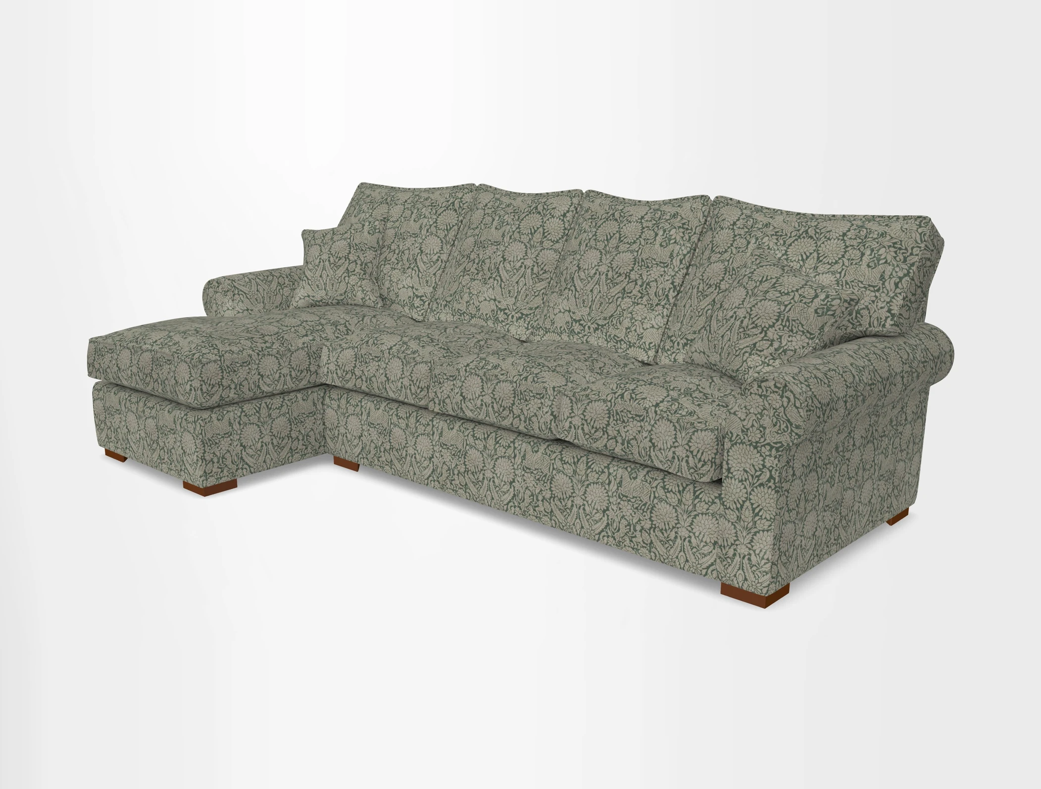 Upperton Chaise LHF in Two Tone Plain Biscuit - Loose cover option available