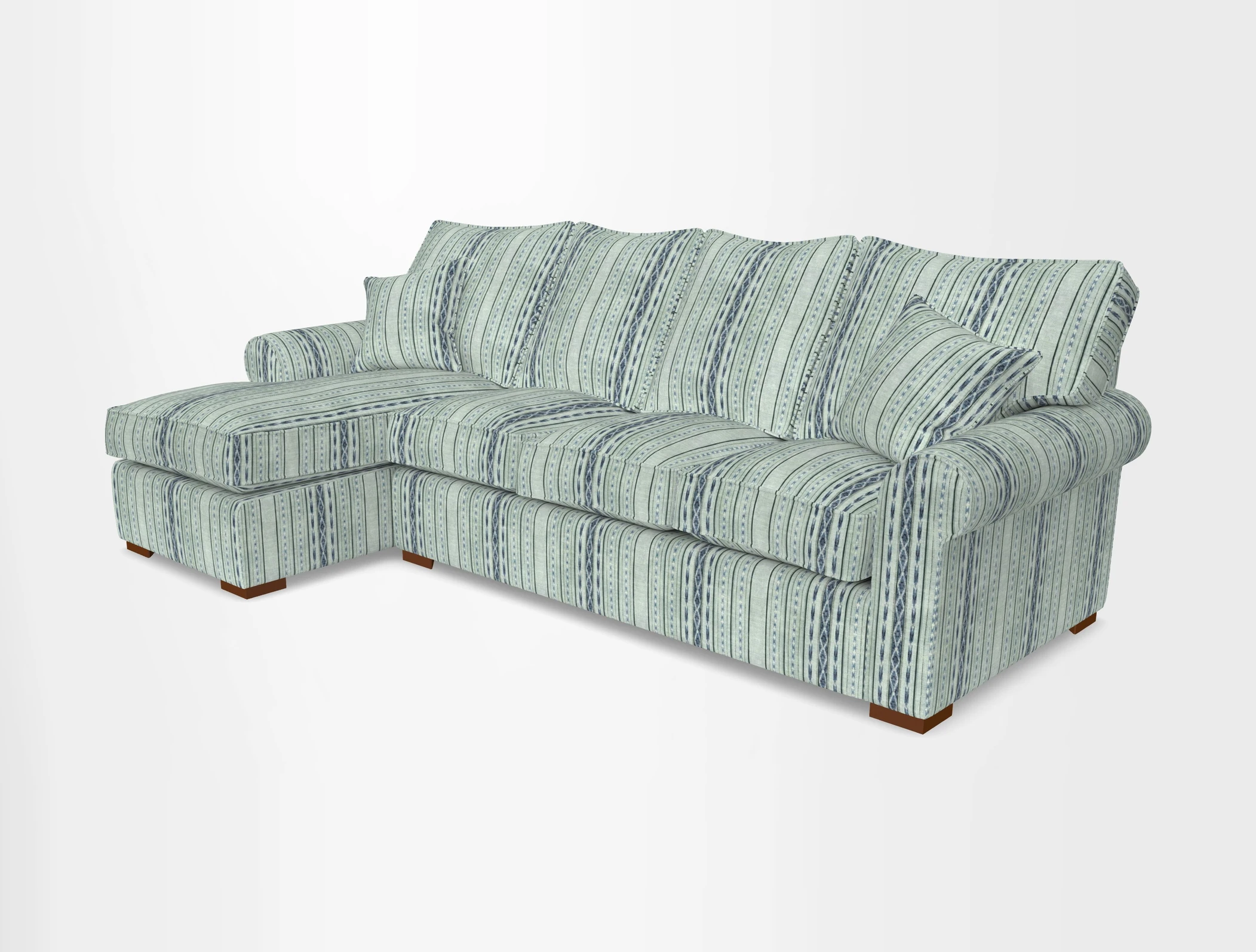Upperton Chaise LHF in Two Tone Plain Biscuit - Loose cover option available